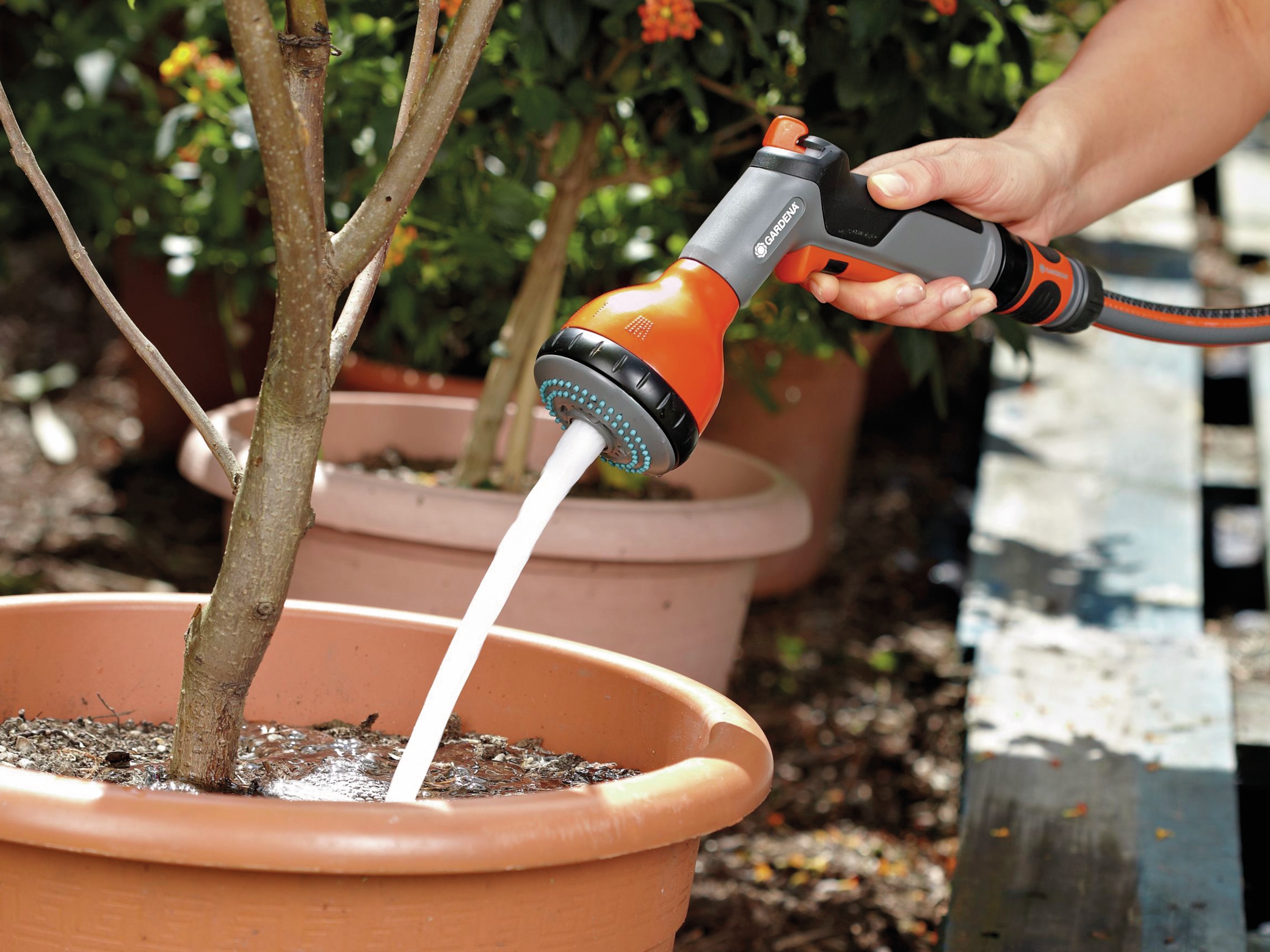 GARDENA Gartenbrause Classic 18313-20, mit 3 Sprühfunktionen