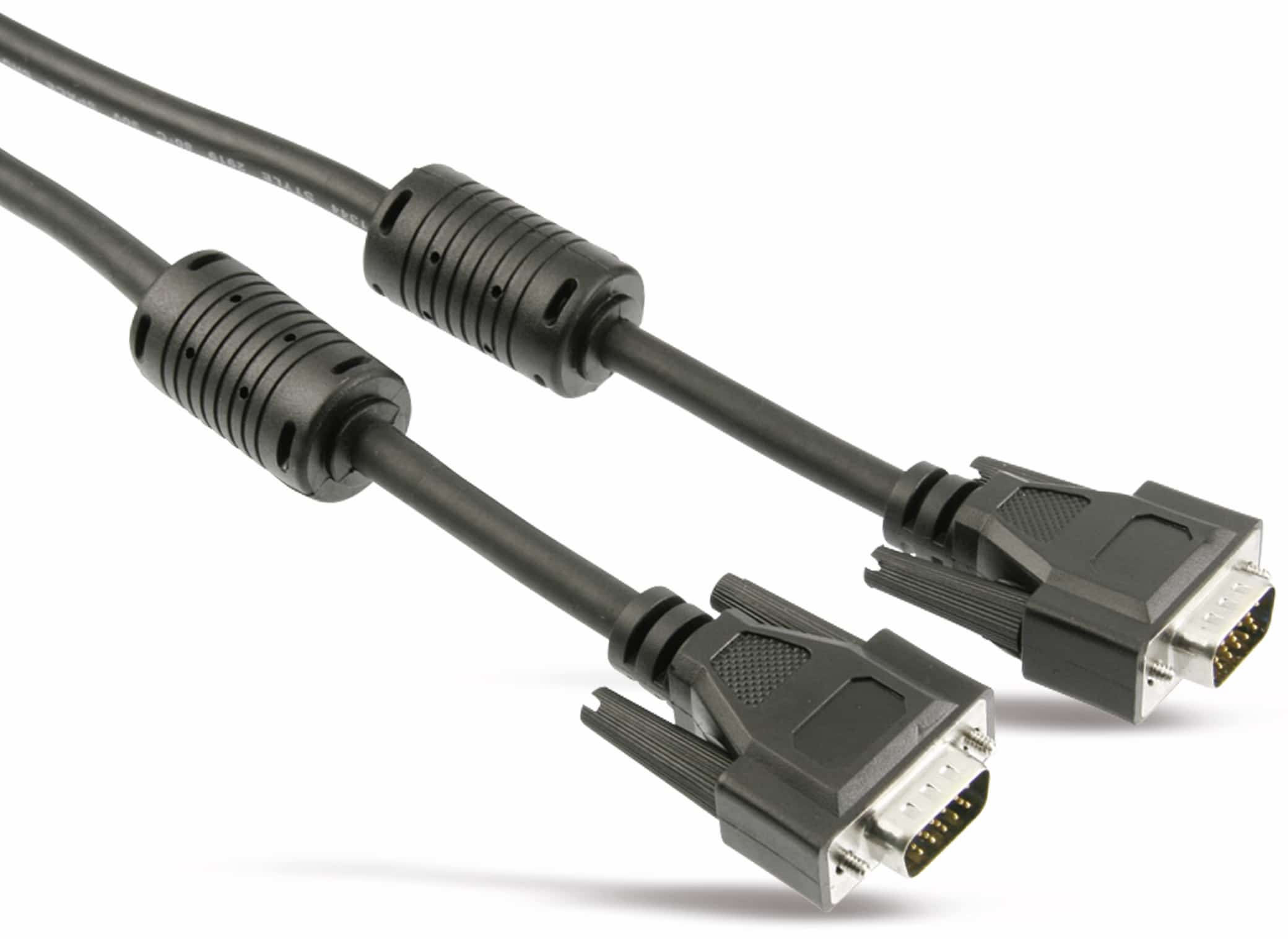 S-IMPULS VGA-Anschlusskabel, Stecker/Stecker, 10 m, schwarz VGA-Anschlusskabel, Stecker/Stecker, 10 m, schwarz
