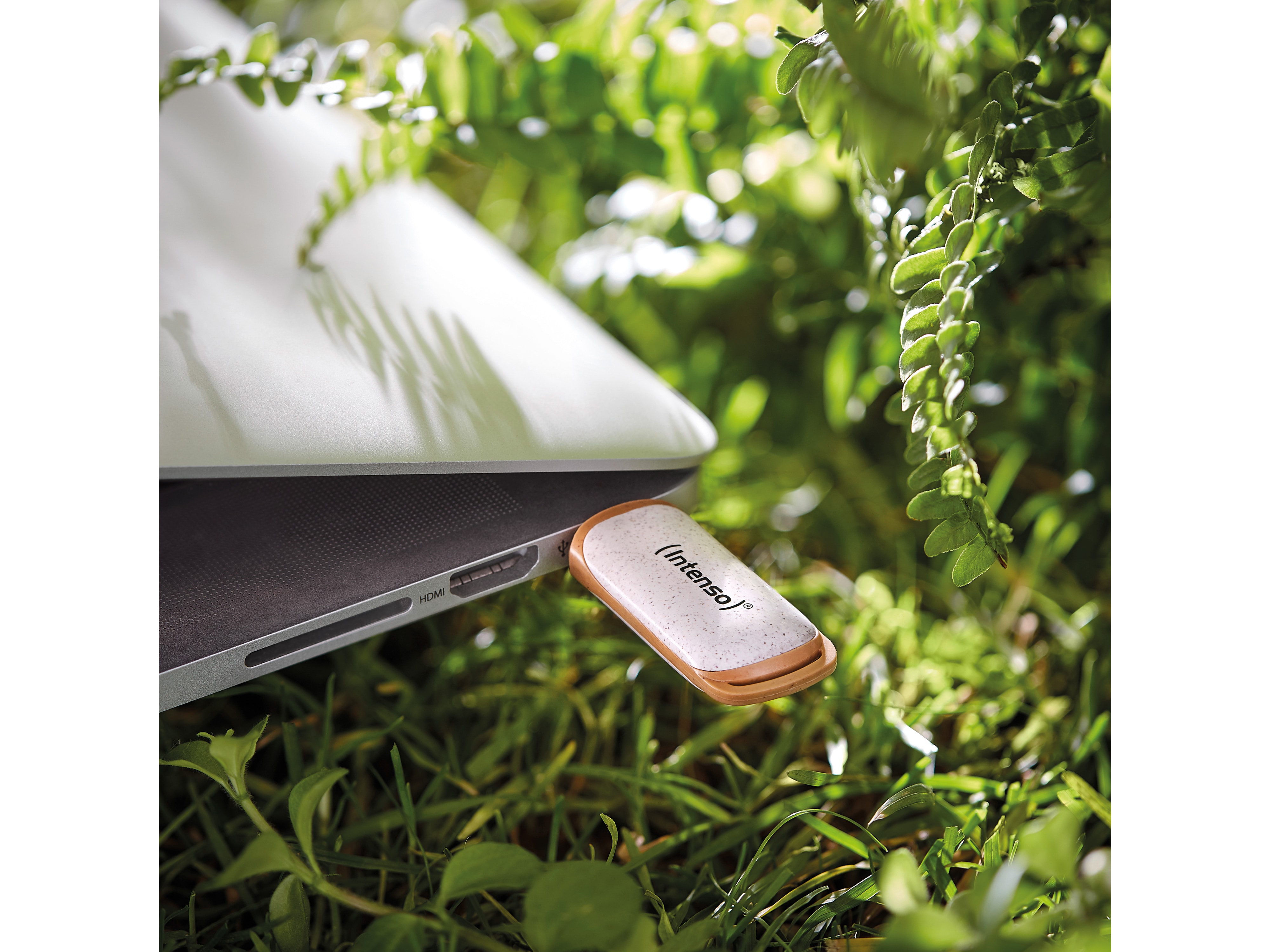 INTENSO USB 3.2-Stick INTENSO Green Line, 128 GB, beige/braun