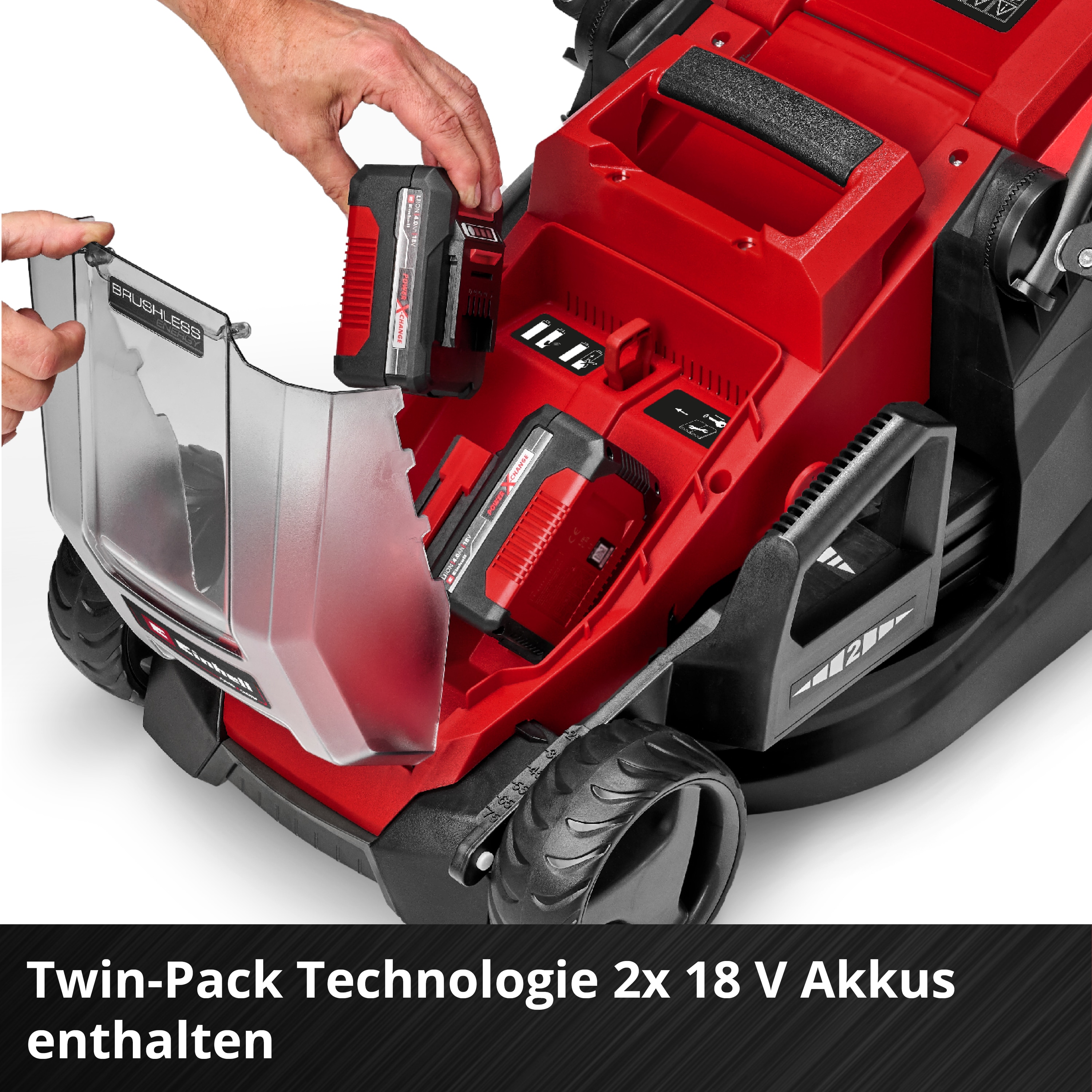 EINHELL Akku-Rasenmäher GE-CM 36/36 Li (2x4,0Ah)