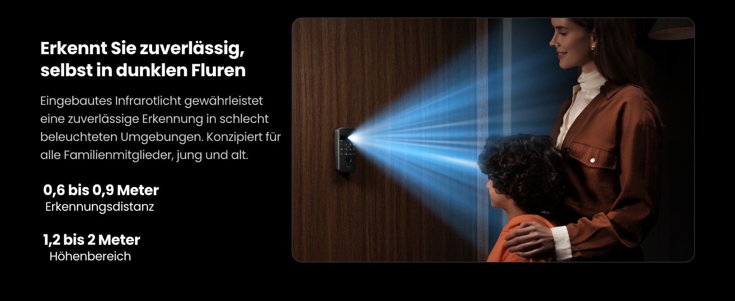 SWITCHBOT Smartes Codeschloss, Keypad Vision für Lock, schwarz