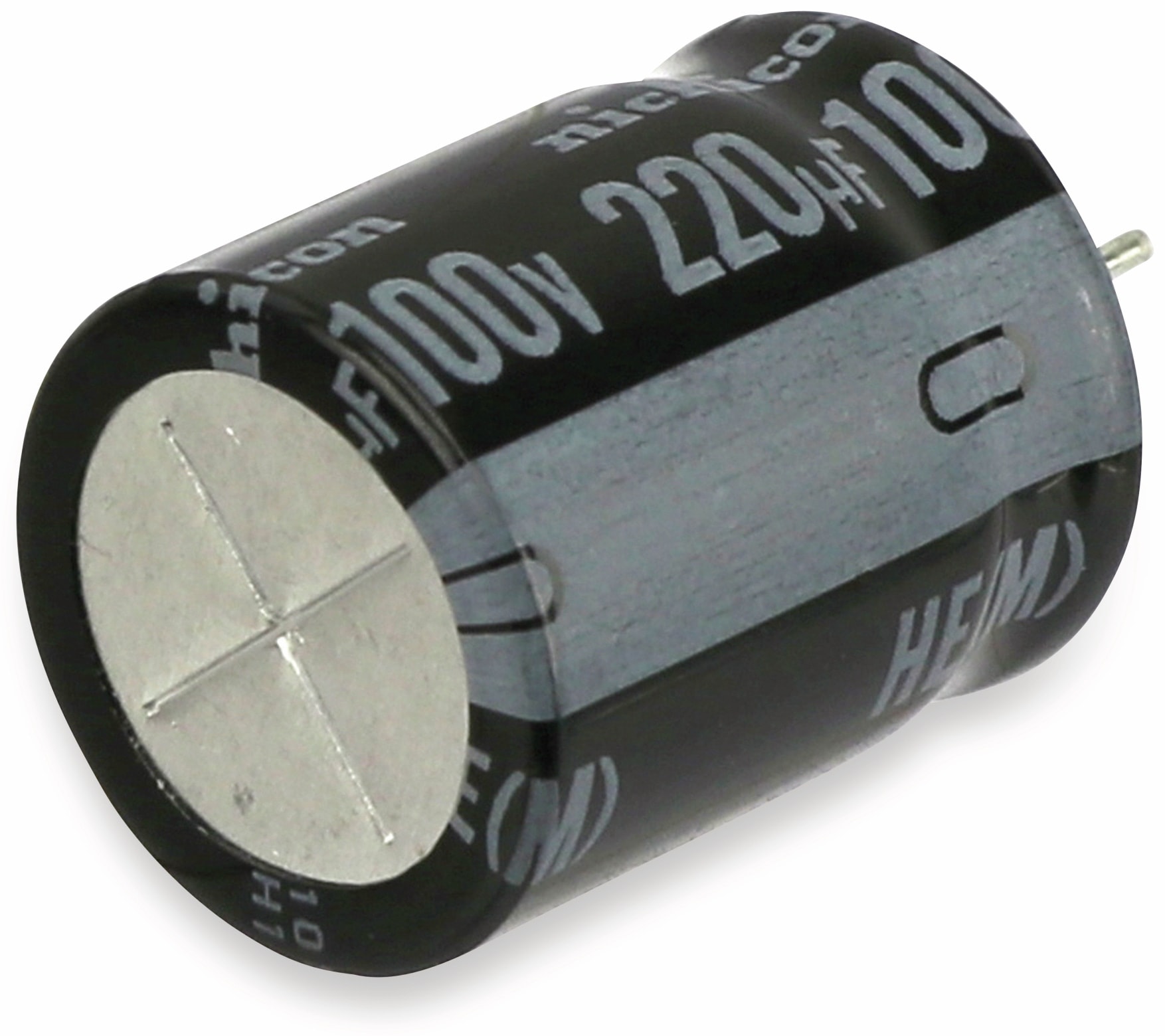 NICHICON Hochvolt-Elko 220µF, 100V, radial, RM 7,5 NICHICON Hochvolt-Elko 220 µF/100 V