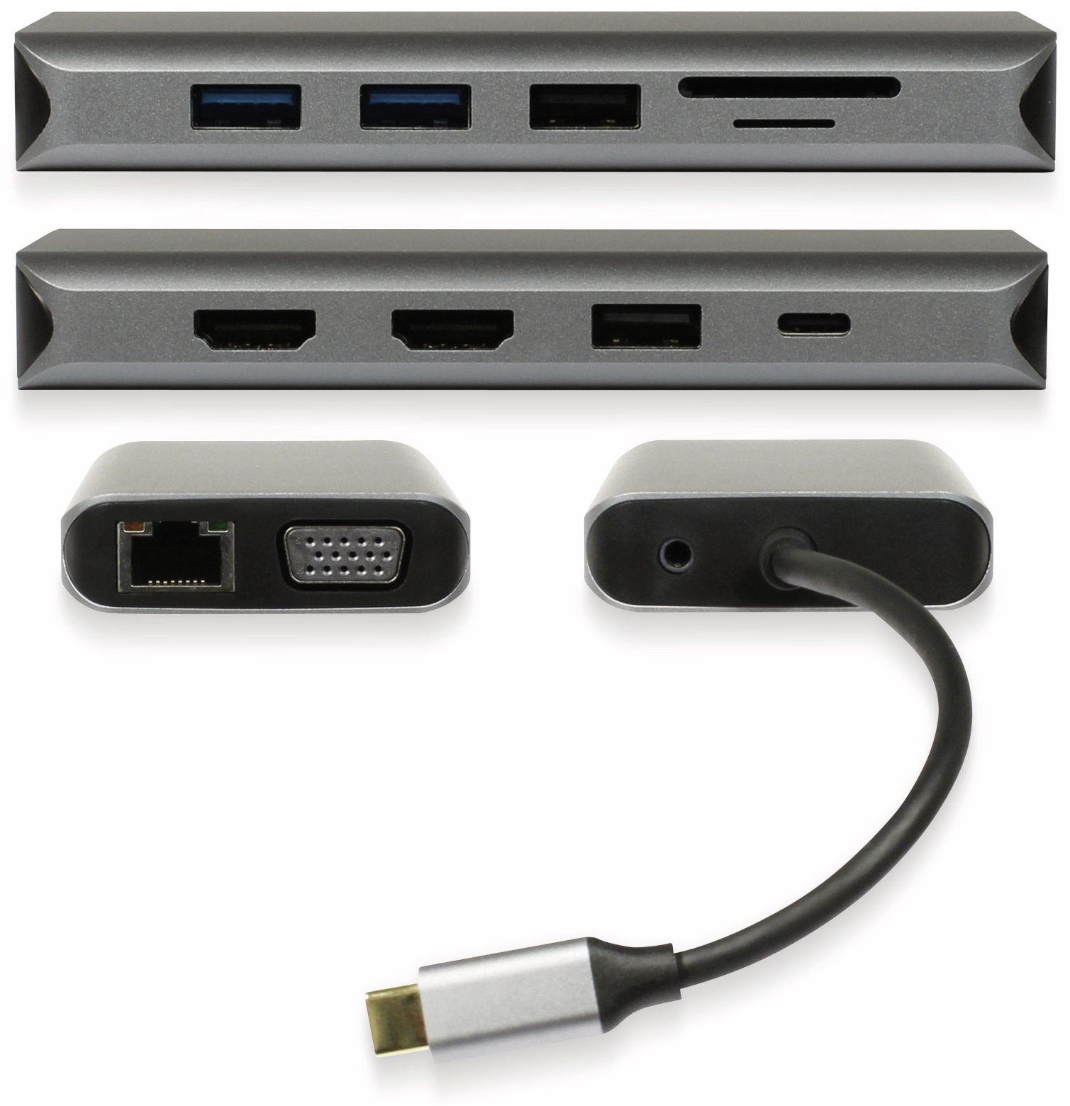 PLUSONIC USB-C Adapter PSUC0216, 8in1 PLUSONIC USB-C Adapter PSUC0216, 8in1