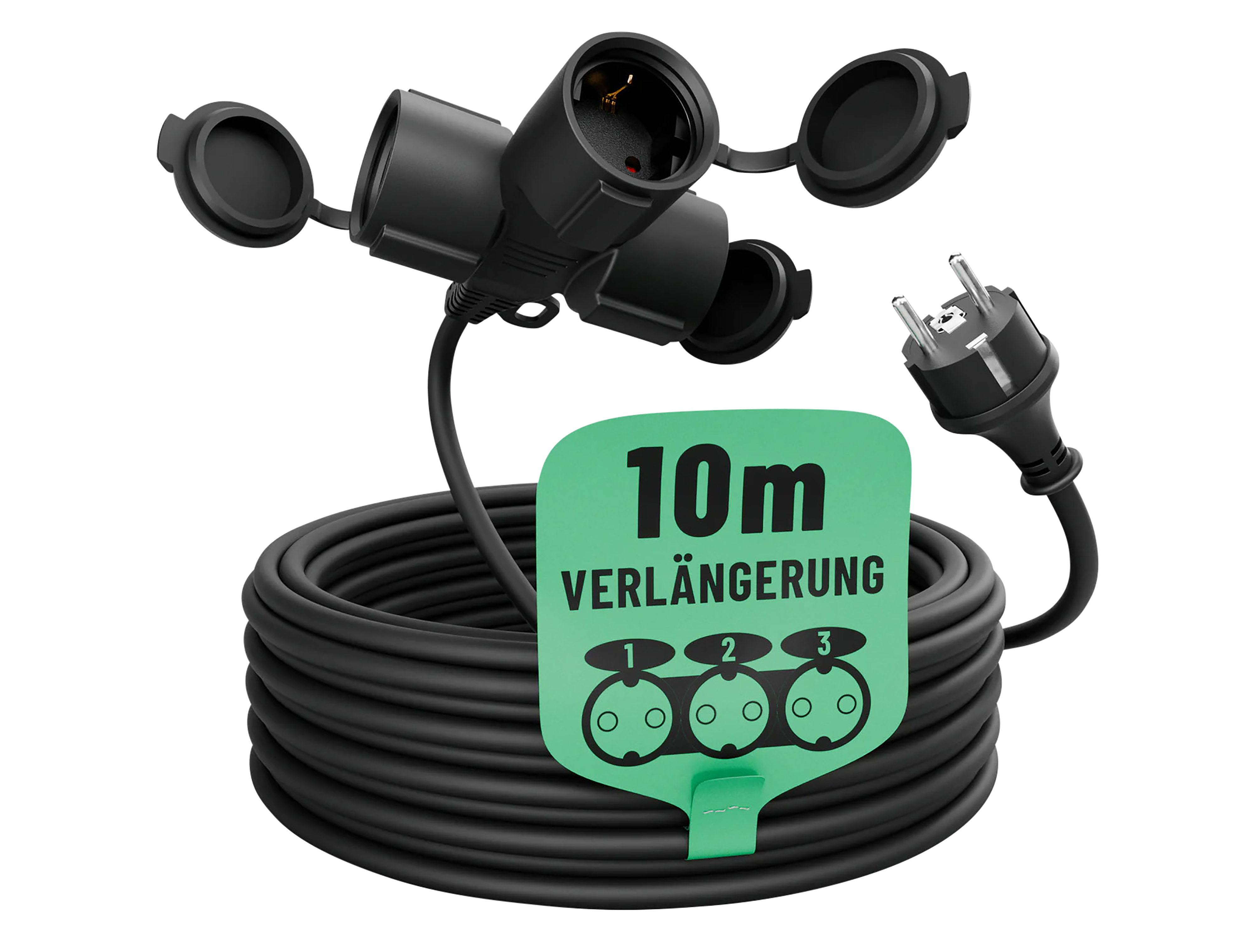 ABSINA Verlängerungskabel 151235, 3-Fach, 20 m