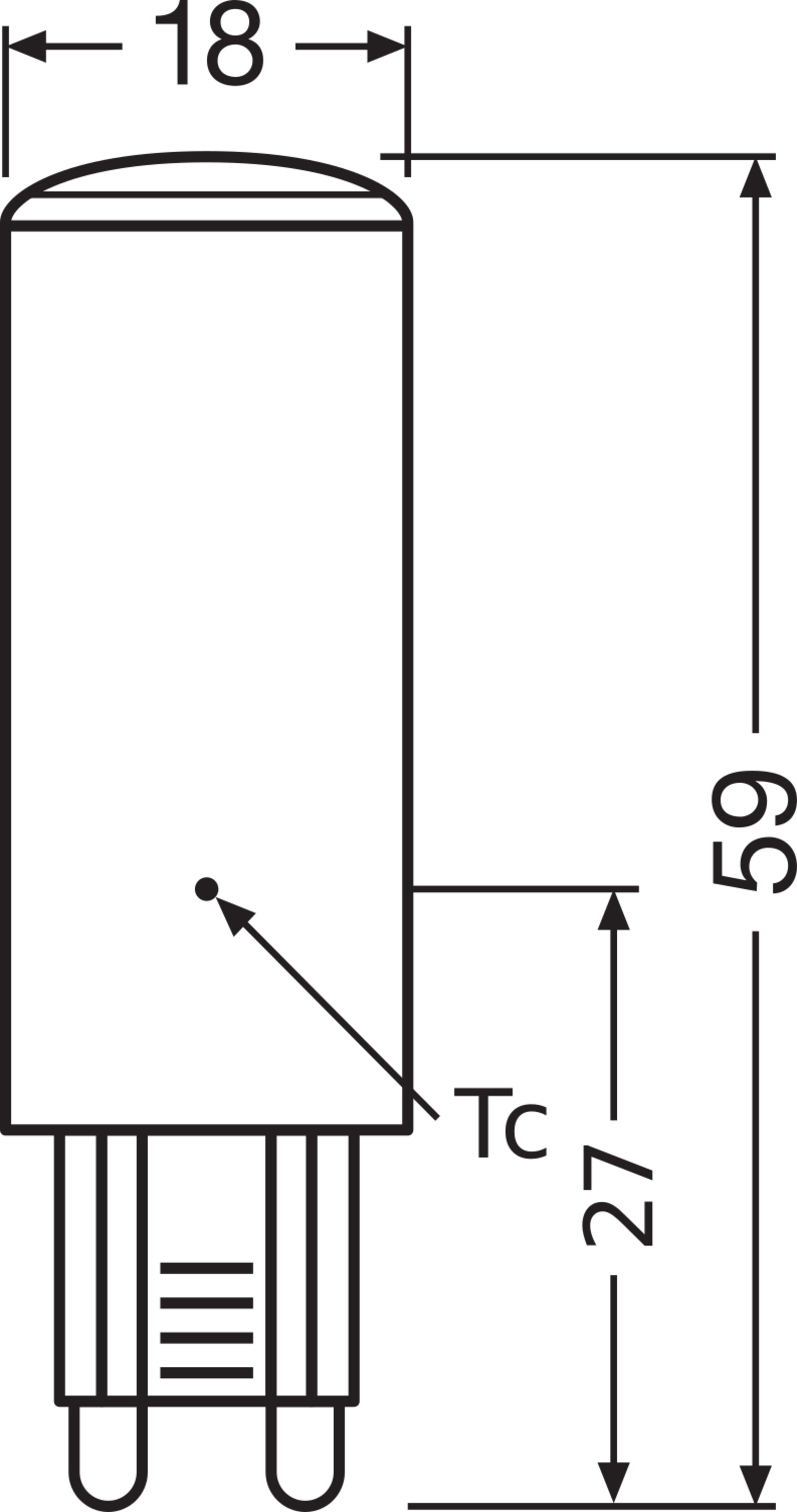 OSRAM LED-Pin mit Steckersockel, G9, 4,9W, 2700K, EEK: , 806lm, warmweiß, IP20, klar