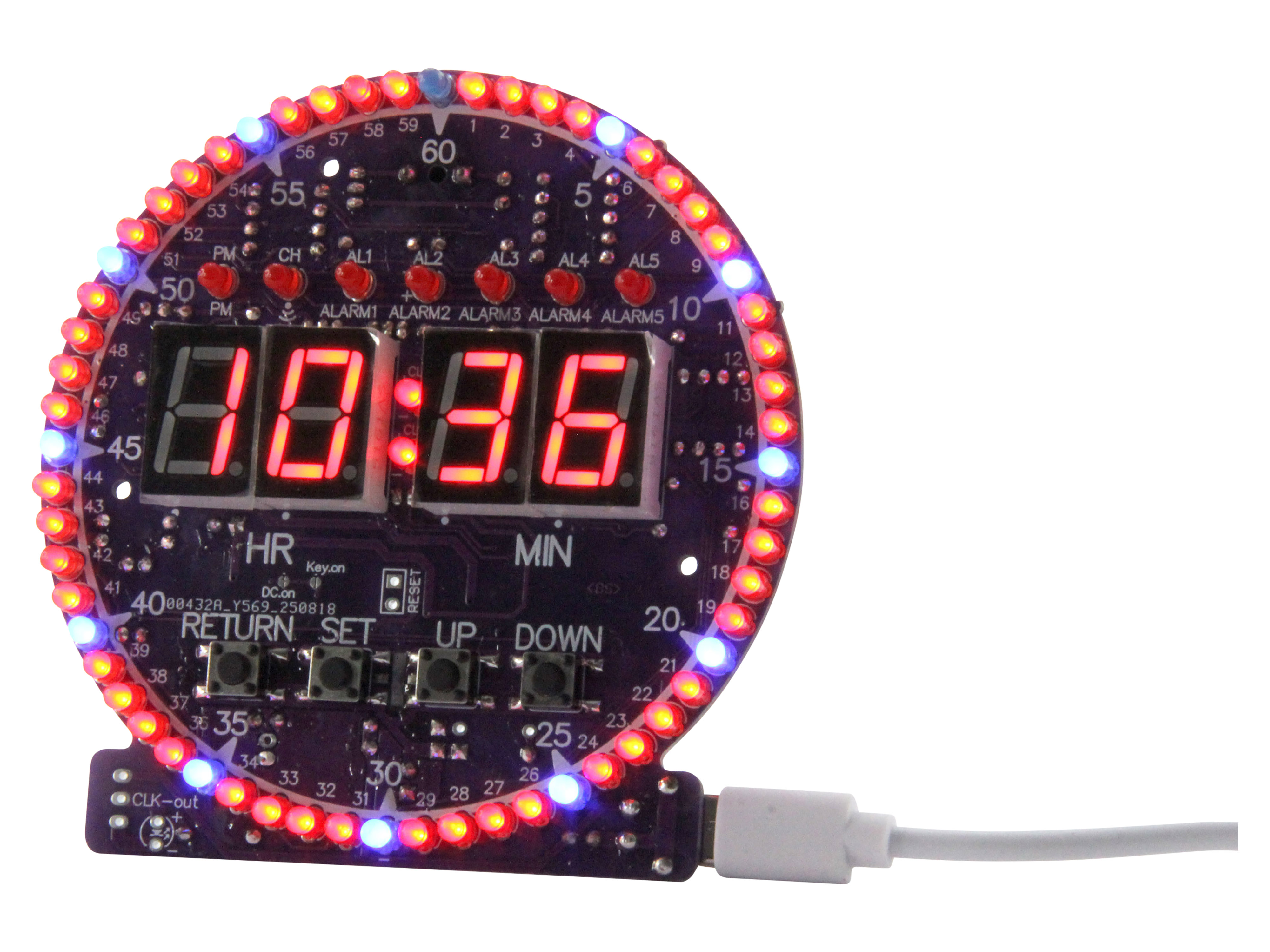 SOL-EXPERT Lötbausatz LED-Laufuhr