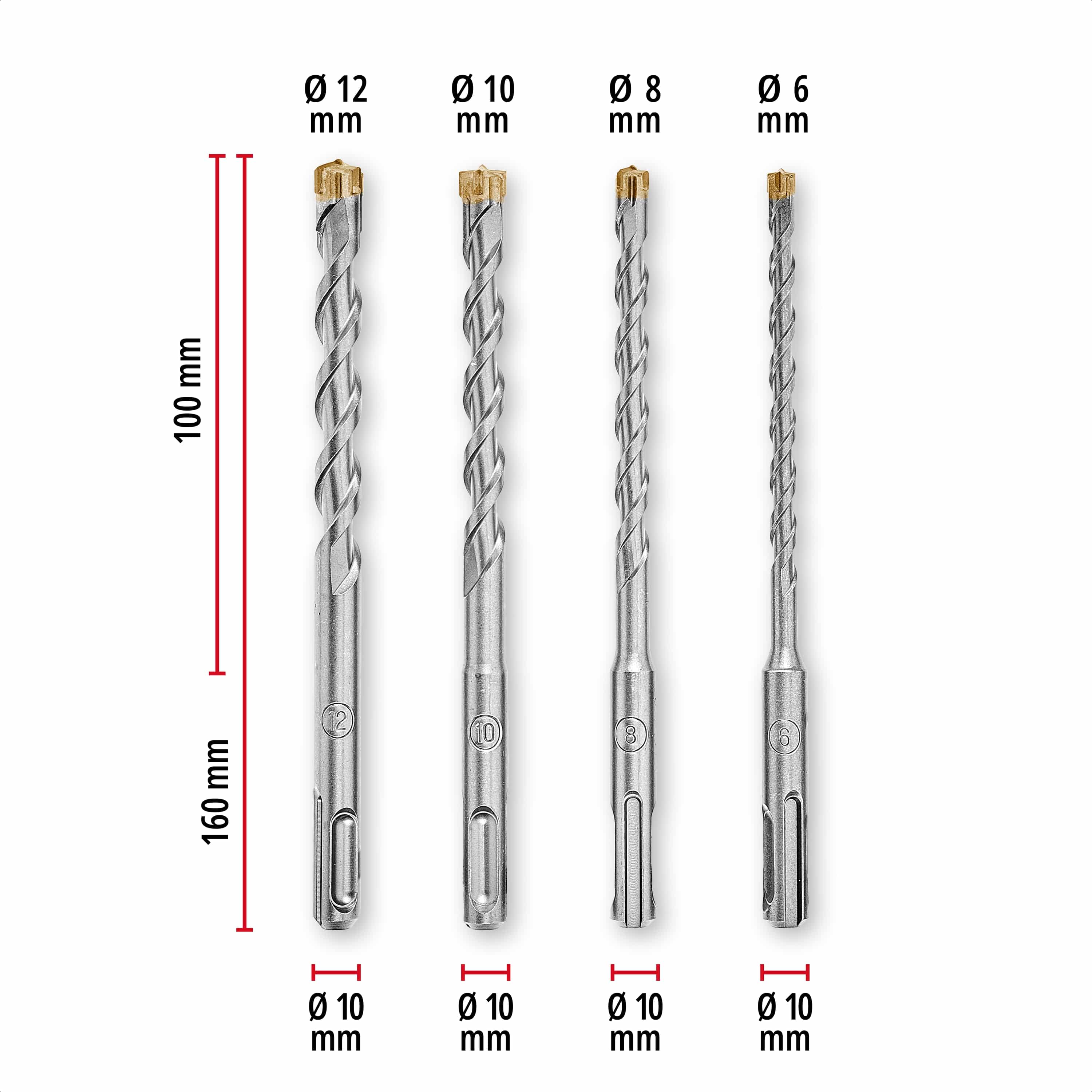 KWB SDS-Plus Hammerbohrer-Set, 268493, 110 mm + 160 mm, 7-teilig KWB SDS-Plus Hammerbohrer-Set, 268493, 110 mm + 160 mm, 7-teilig