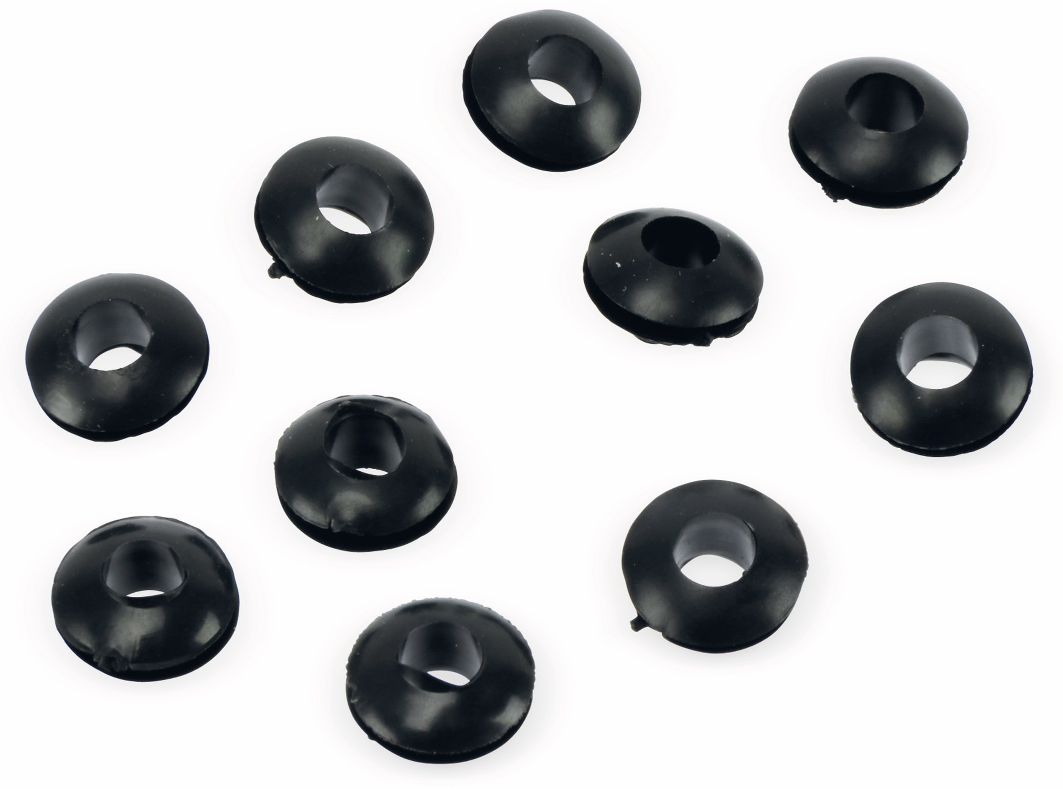 Durchführungstülle, Gummi, 5/11 mm, schwarz, 10 St. Durchführungstülle, Gummi, 5/11 mm, schwarz, 10 St.