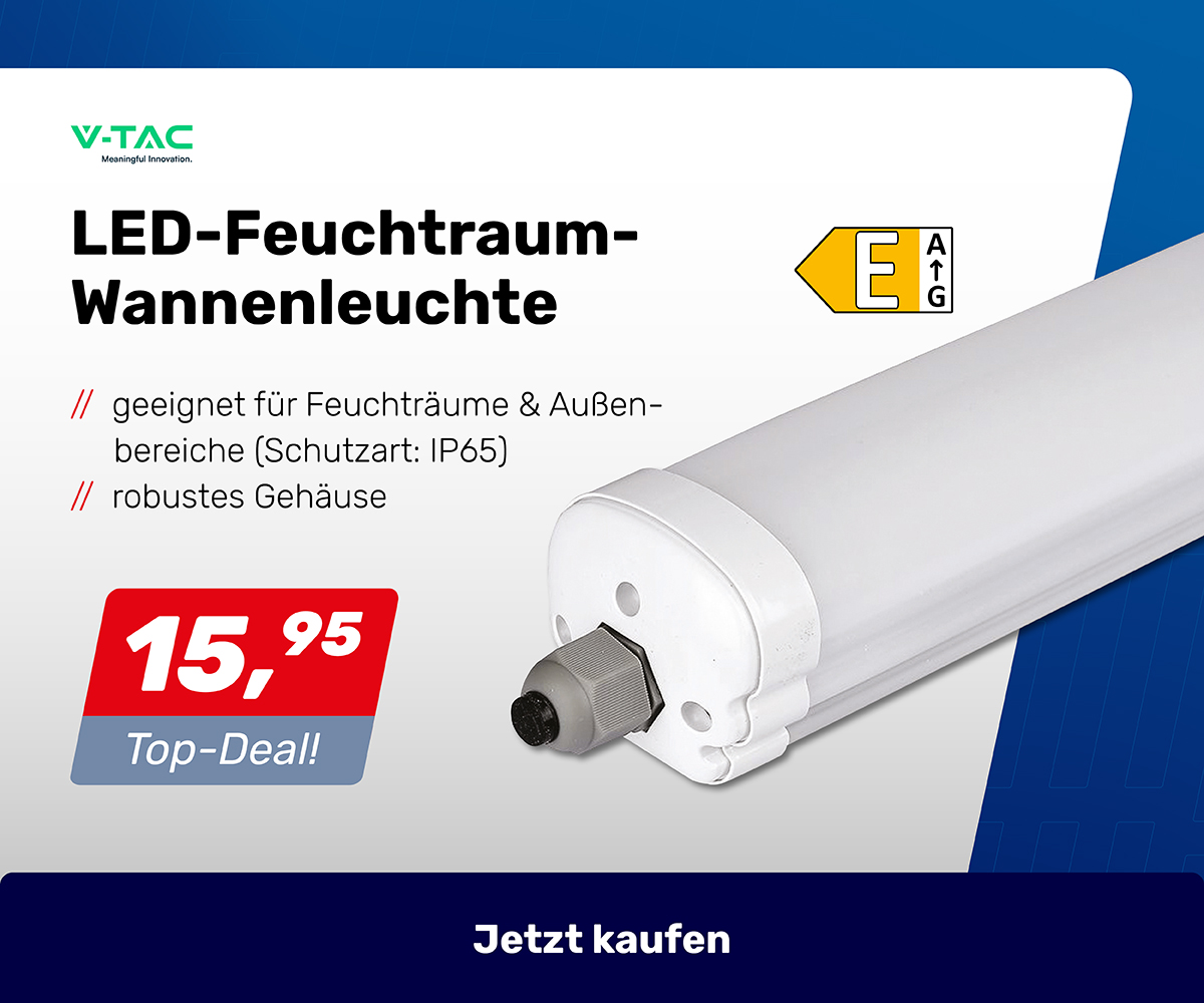 LED-Feuchtraum-Wannenleuchte