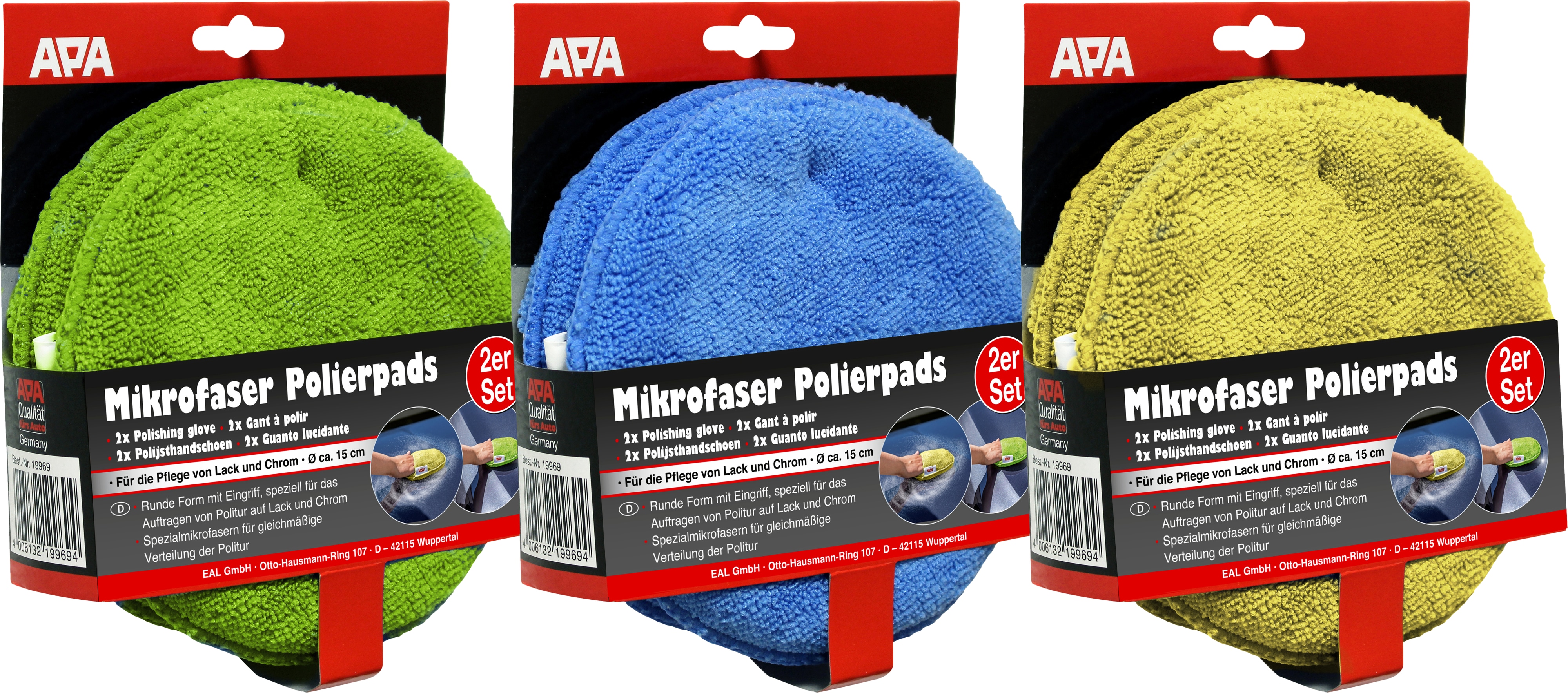APA Mikrofaser Polierpads, 19969, 2er-Set