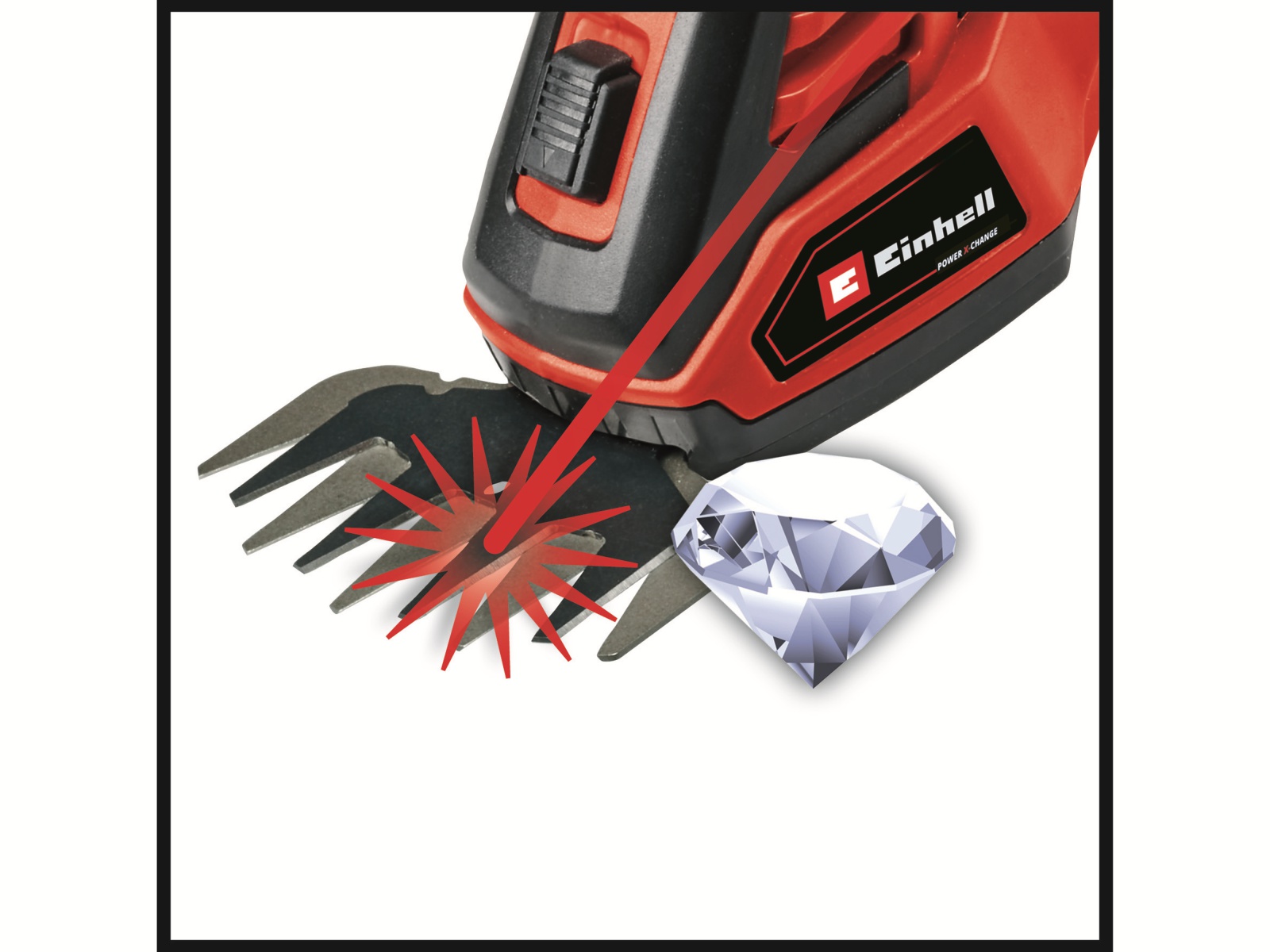 EINHELL Akku-Gras- und Strauchschere GE-CG 18/100 Li + Starterset