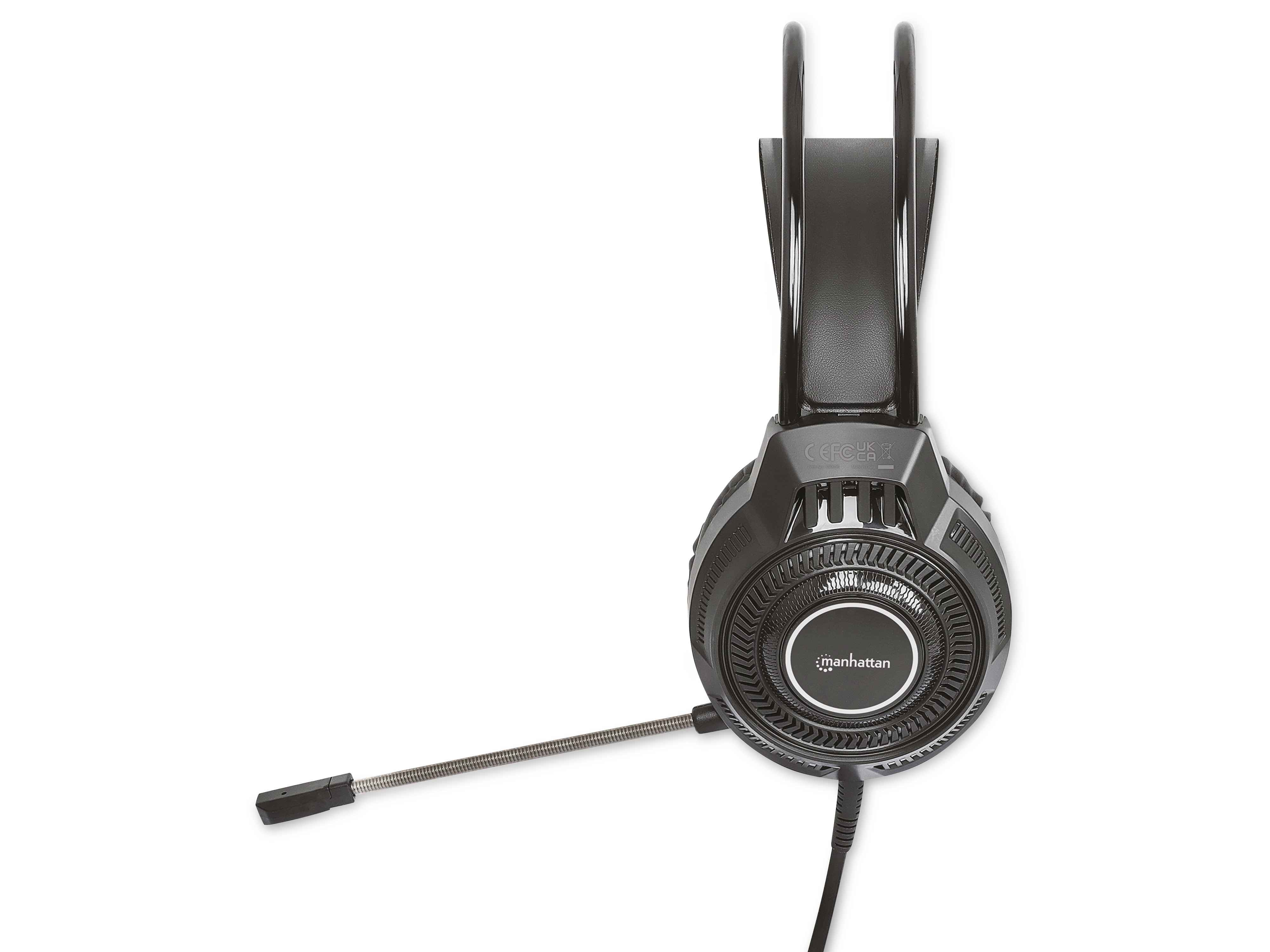 MANHATTAN Gaming-Headset Over-Ear mit RGB LED, schwarz