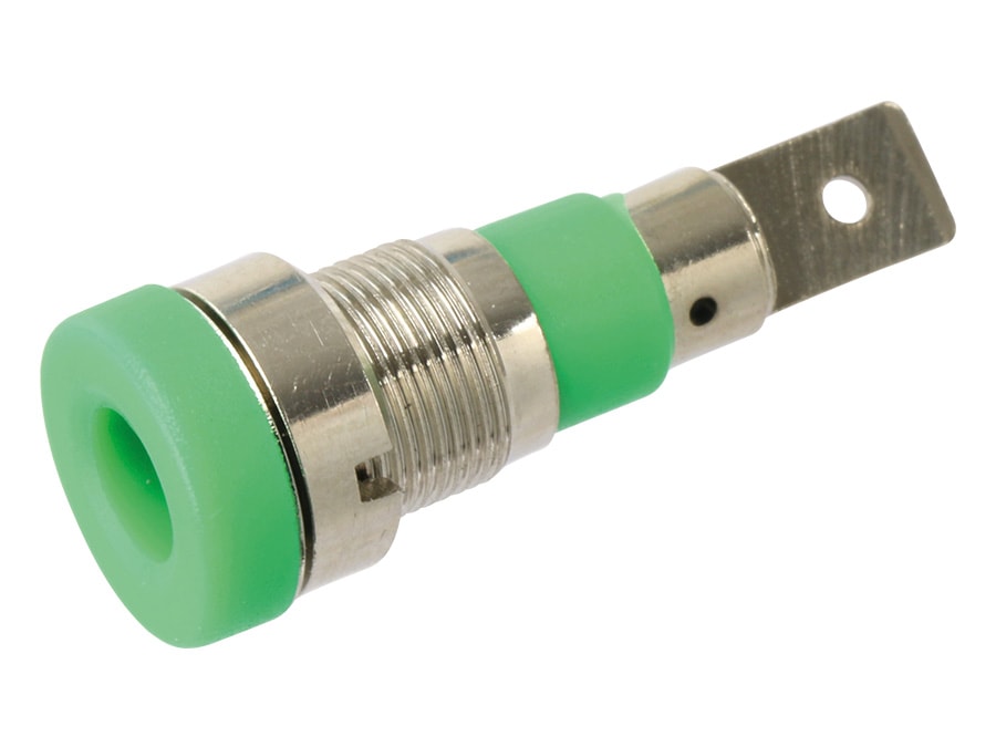 Einbaubuchse 4 mm, 24 A, grün