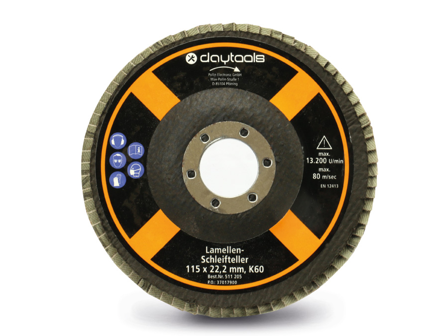 DAYTOOLS Lamellen-Schleifteller-Set, 115 mm, 4 Stück DAYTOOLS Lamellen-Schleifteller-Set, 115 mm, 4 Stück
