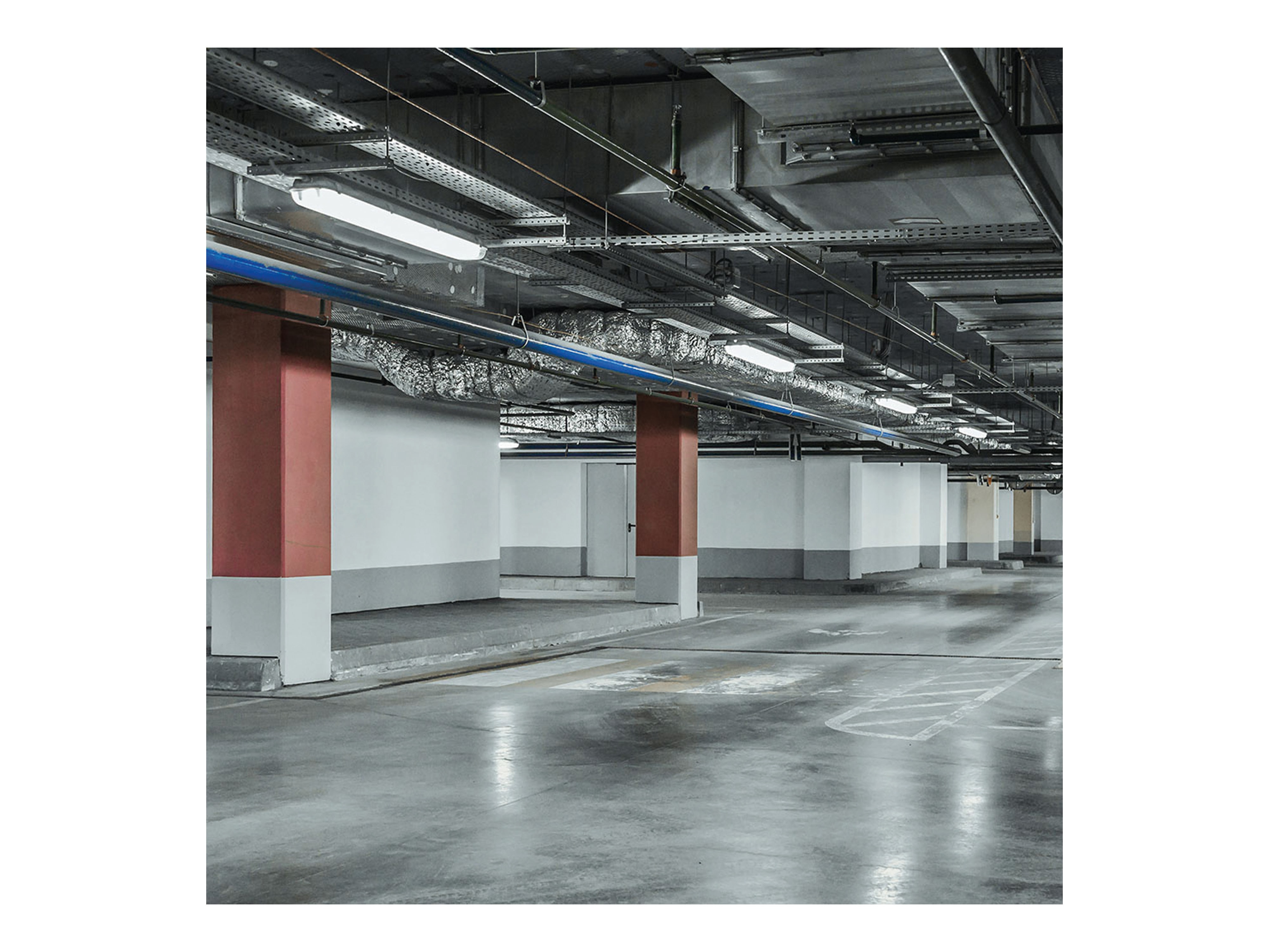 V-TAC LED-Feuchtraum-Wannenleuchte VT-12023 (6399), 2x 18 W, 6400K