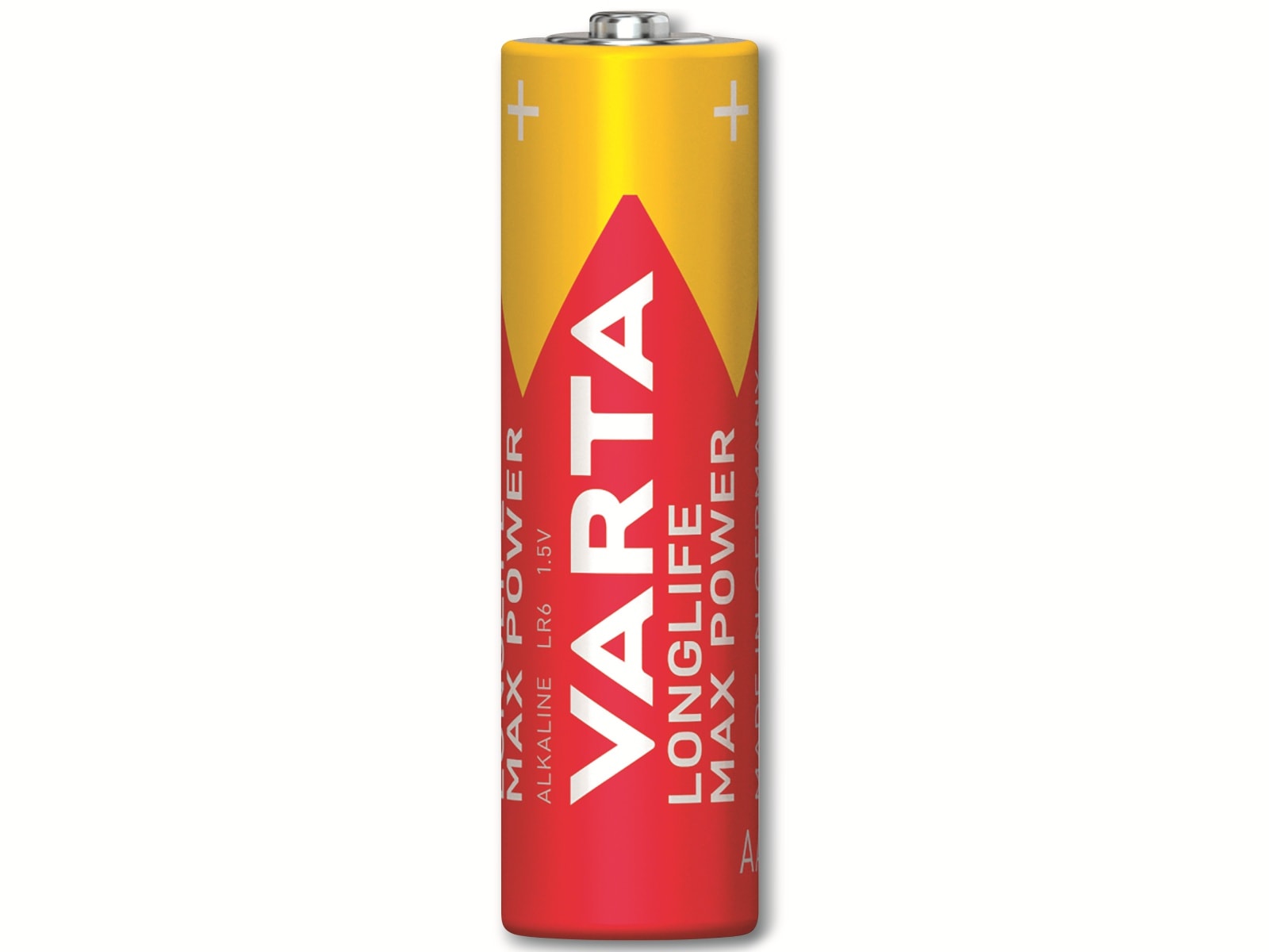 VARTA Batterie Alkaline, Mignon, AA, LR06, 1.5V, Longlife Max Power, 4 Stück