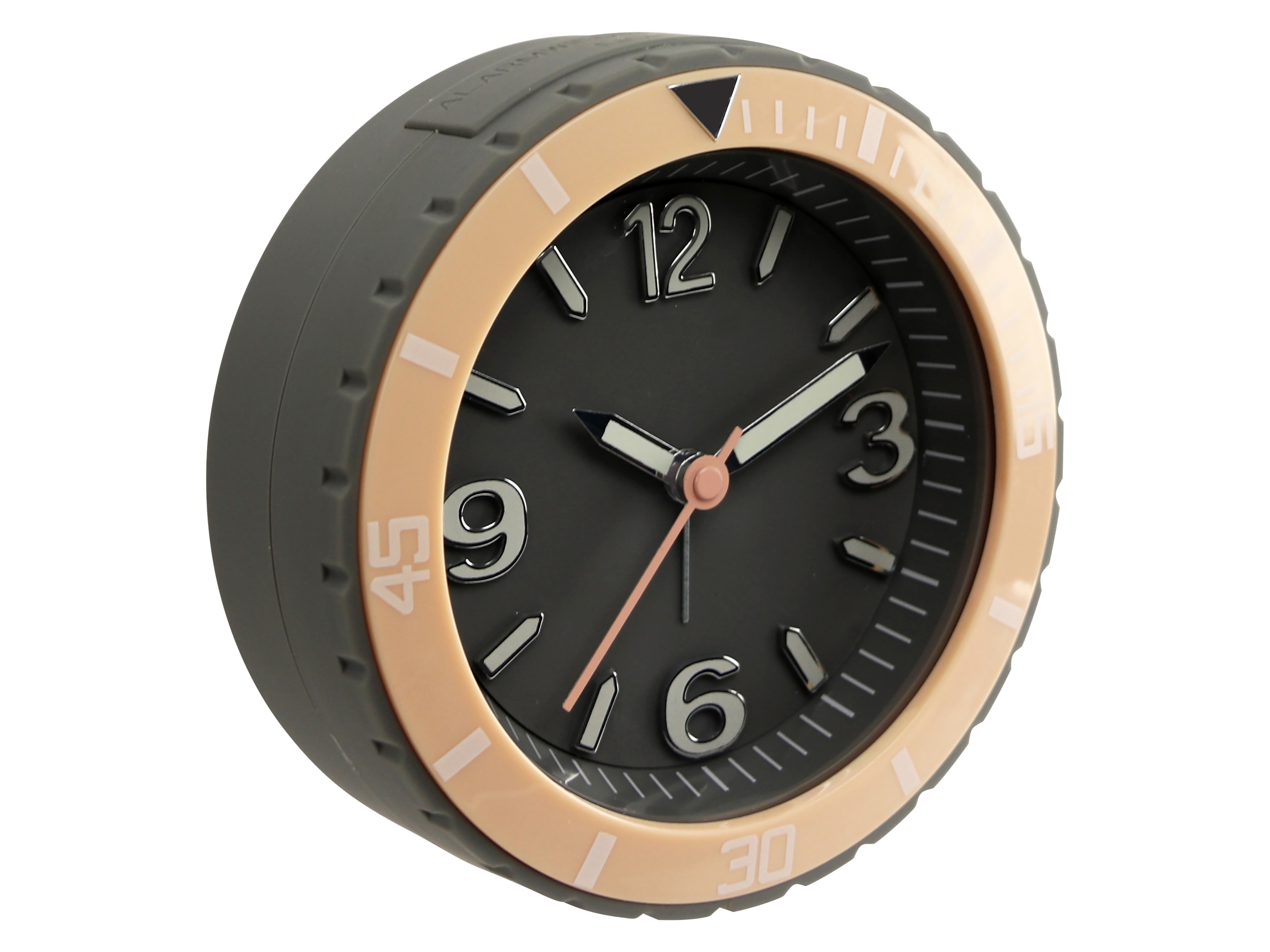 Wecker, COLOUR TIME, Ø13cm, grau/gelb Wecker, COLOUR TIME, Ø13cm, grau/gelb