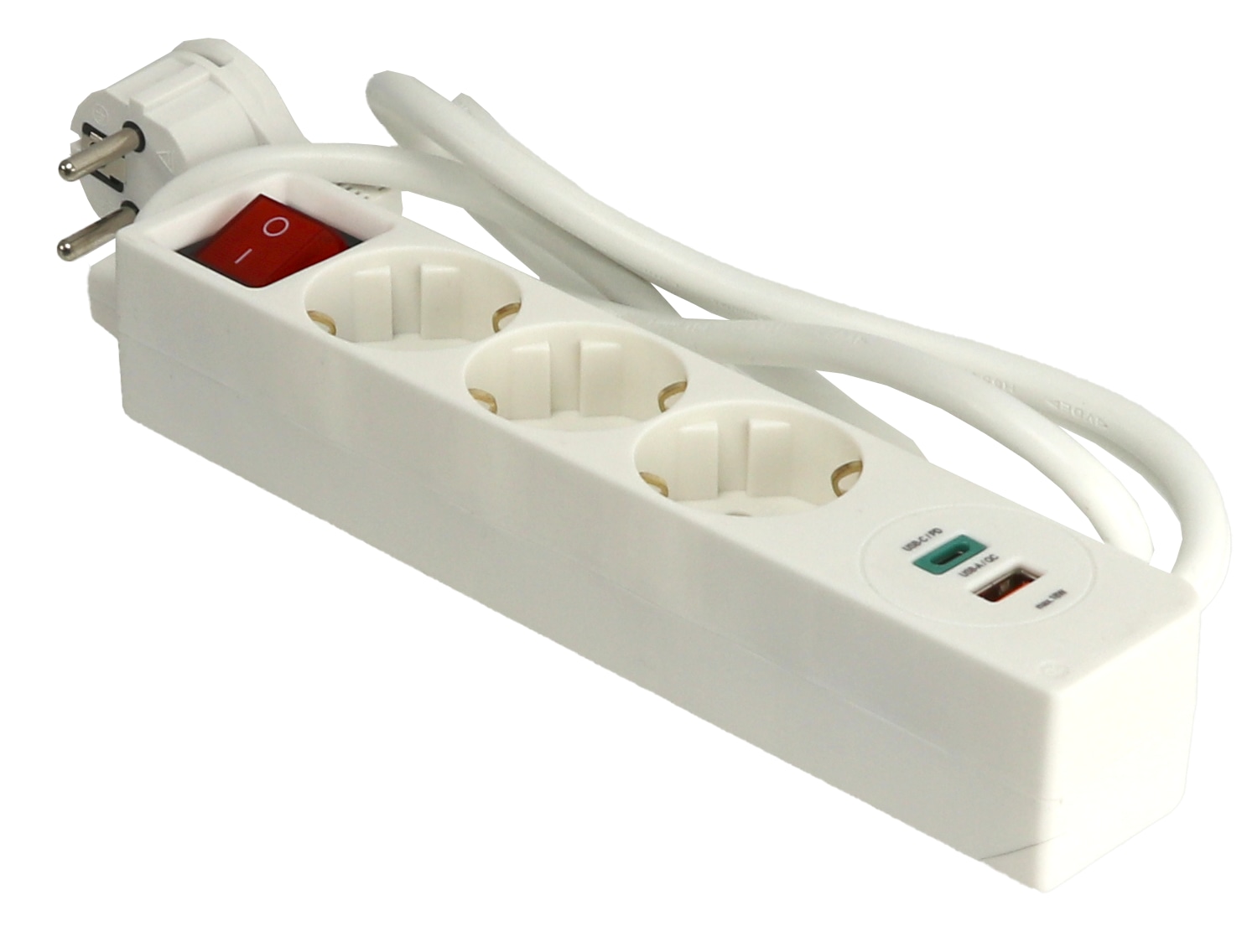 HAMA Steckdosenleiste 133757, 3-fach, 2x USB, weiß HAMA Steckdosenleiste 133757, 3-fach, 2x USB, weiß