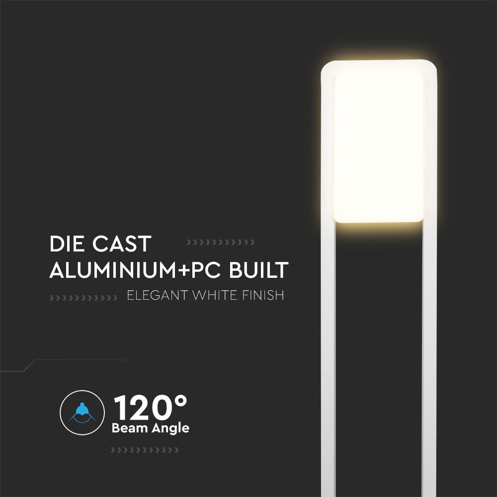 V-TAC LED-Gartenleuchte VT-33, EEK: F, 10 W, 900 lm, 6400 K, weiß V-TAC LED-Gartenleuchte VT-33, EEK: F, 10 W, 900 lm, 6400 K, weiß