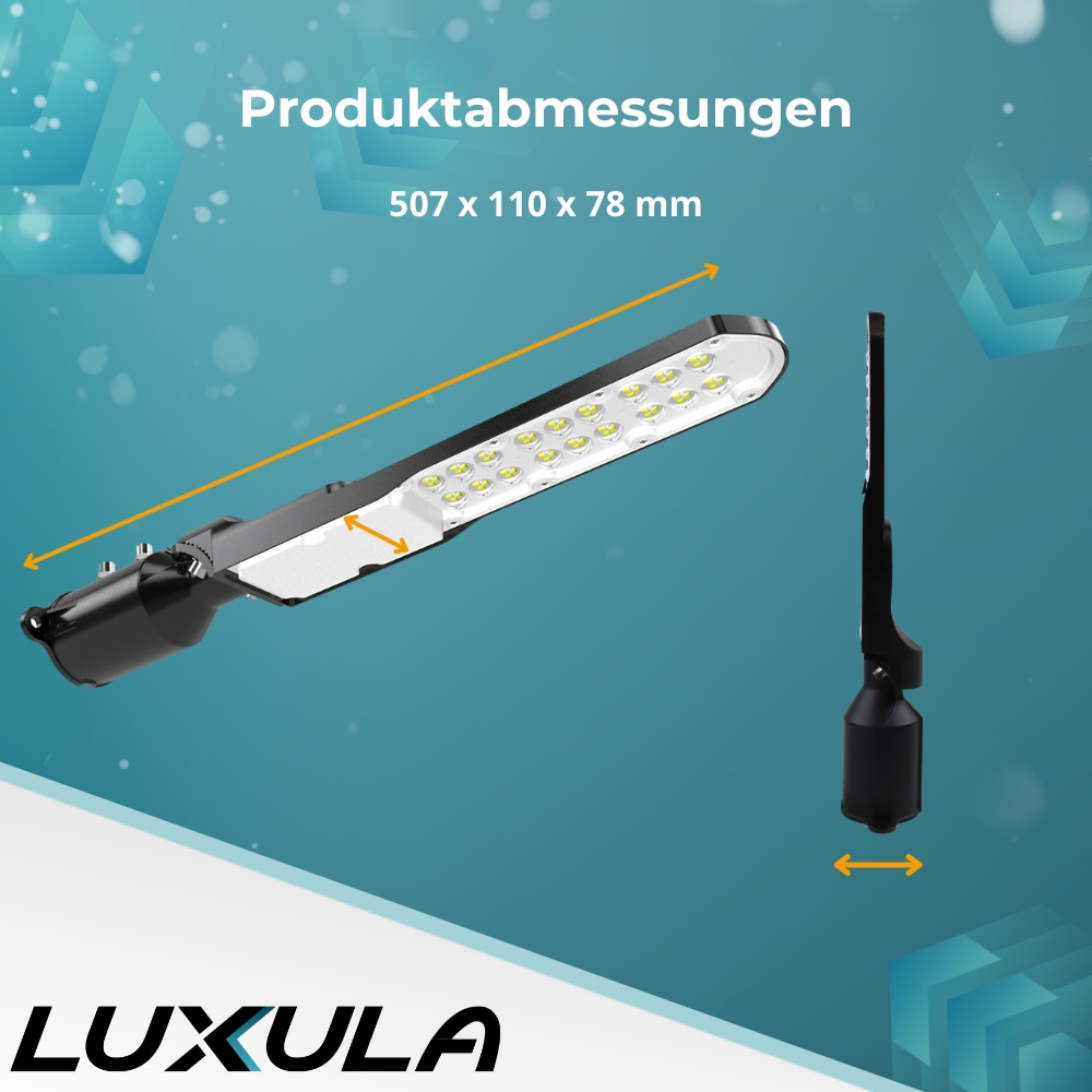 LUXULA LED-Straßenleuchte, SLIM, EEK: E, 50W, 6000lm, 5000K, IP65 LUXULA LED-Straßenleuchte, SLIM, EEK: E, 50W, 6000lm, 5000K, IP65