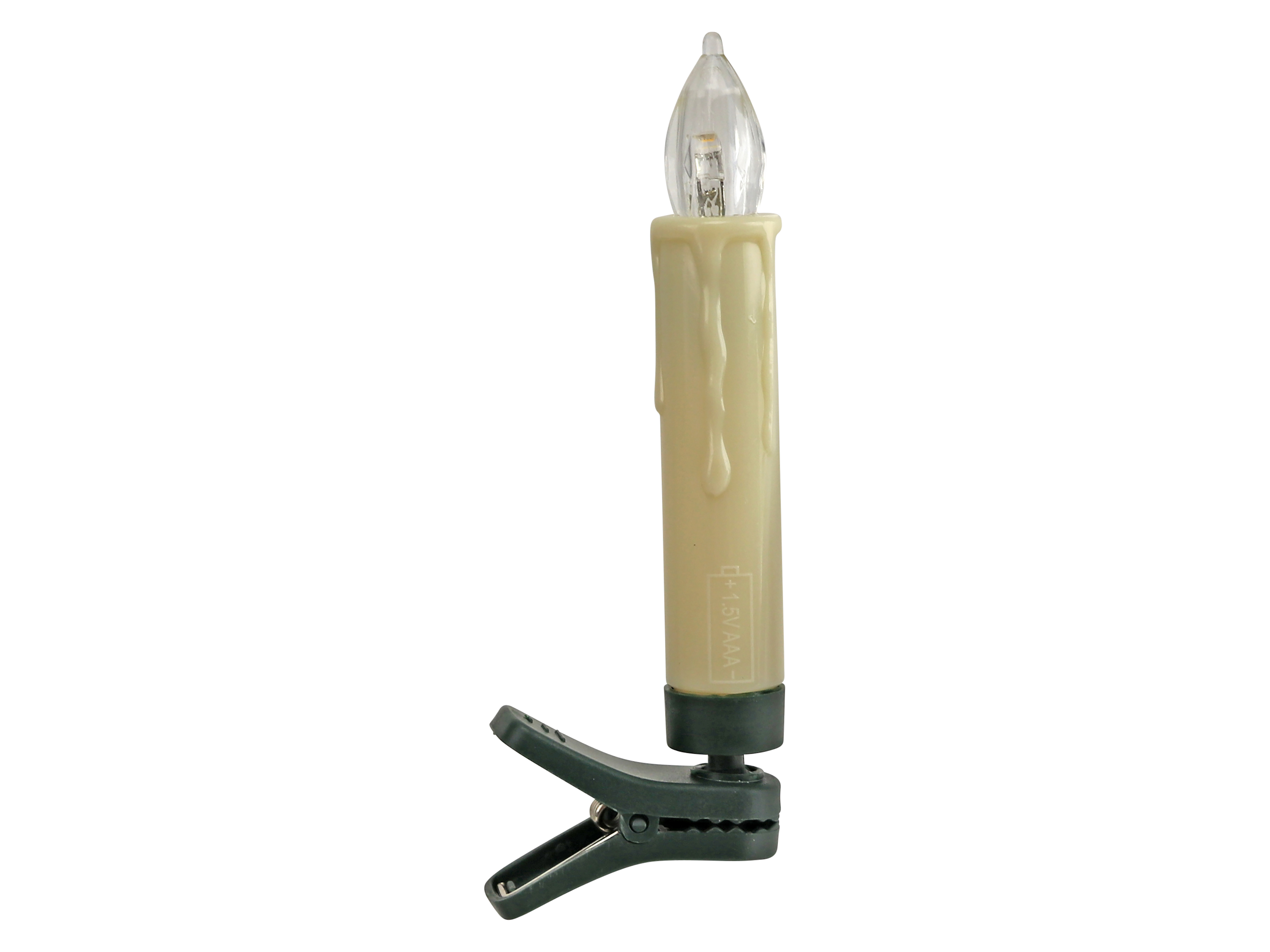 Kabellose LED-Christbaumkerzen, warmweiß, RGB, Dimmbar, Flackerfunktion, 15 Stück
