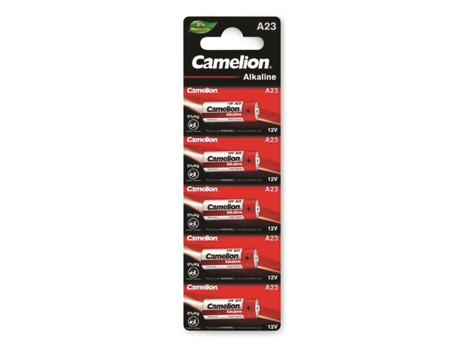 CAMELION 12V-Batterie, Plus Alkaline, A23, 5 Stück CAMELION 12V-Batterie, Plus Alkaline, A23, 5 Stück
