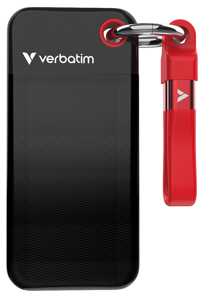 VERBATIM Externe SSD Pocket 1TB schwarz-rot VERBATIM Externe SSD Pocket 1TB schwarz-rot