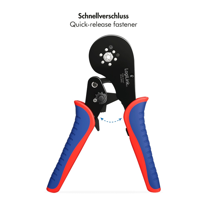 LOGILINK Selbsteinstellende Crimpzange, WZ0083, für Aderendhülsen 0,08-16 mm²