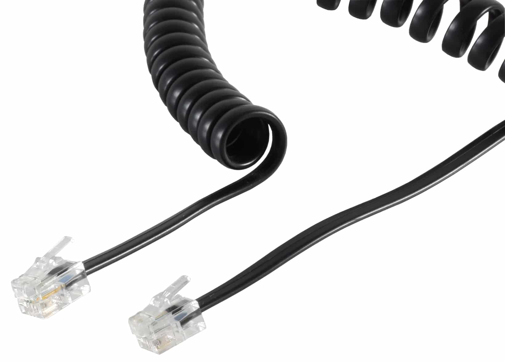 S-IMPULS Telefonhörer-Spiralkabel Western-Stecker 4/4 Spiral schwarz 7,5m S-IMPULS Telefonhörer-Spiralkabel Western-Stecker 4/4 Spiral schwarz 7,5m