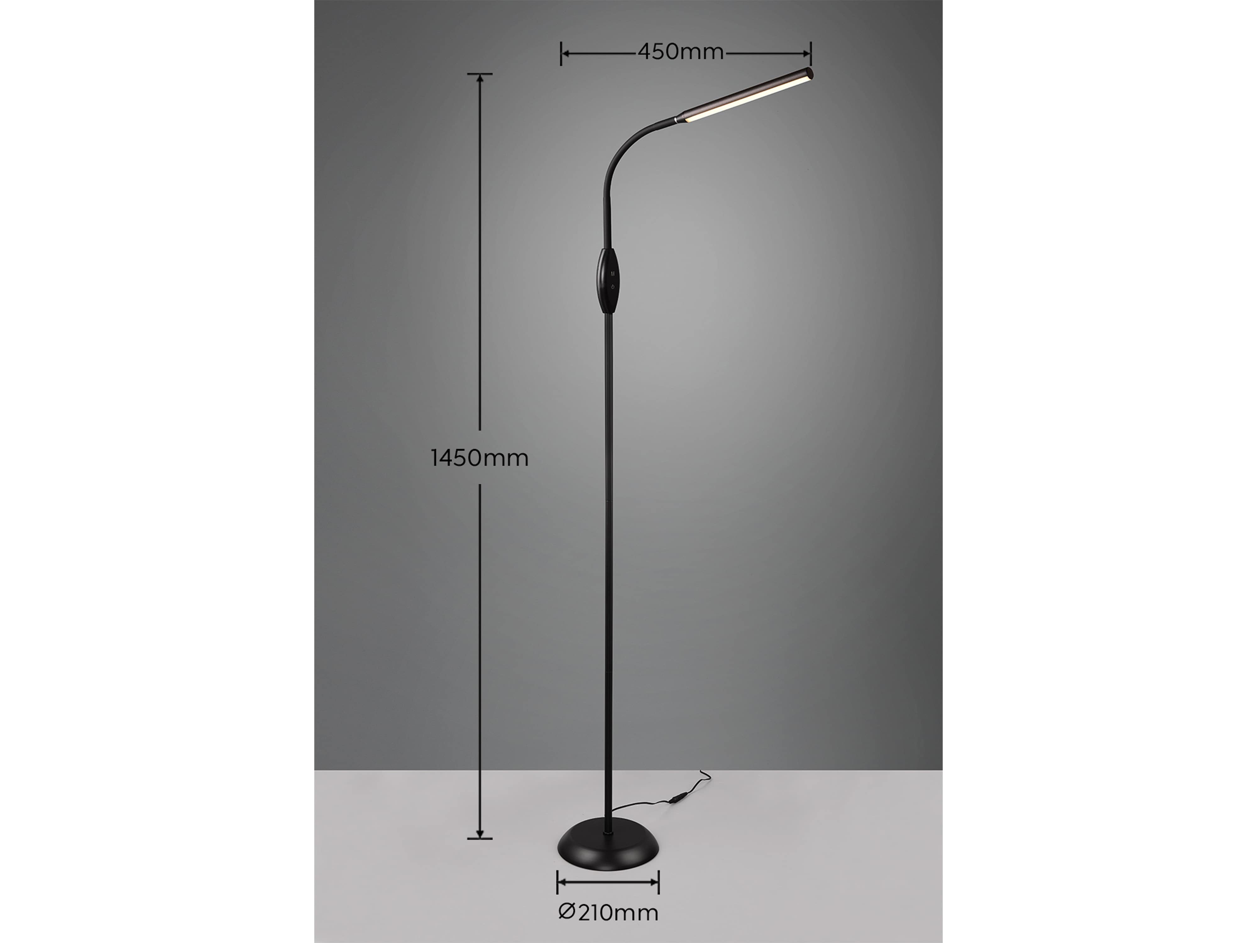 REALITY LED-Standleuchte Toro R47641102 schwarz, 5 W, 700 lm, CCT REALITY LED-Standleuchte Toro R47641102 schwarz, 5 W, 700 lm, CCT