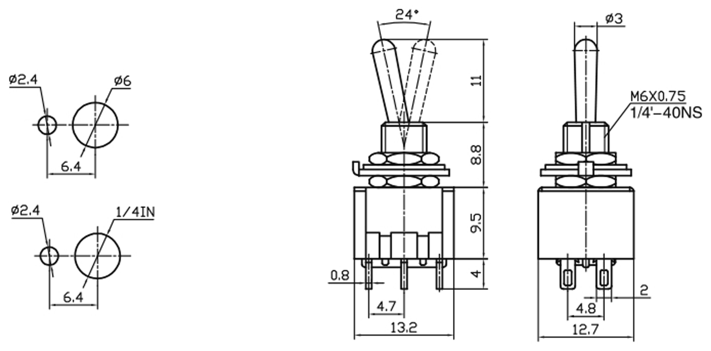Kippschalter/-taster MTS-213-A1 Kippschalter/-taster MTS-213-A1