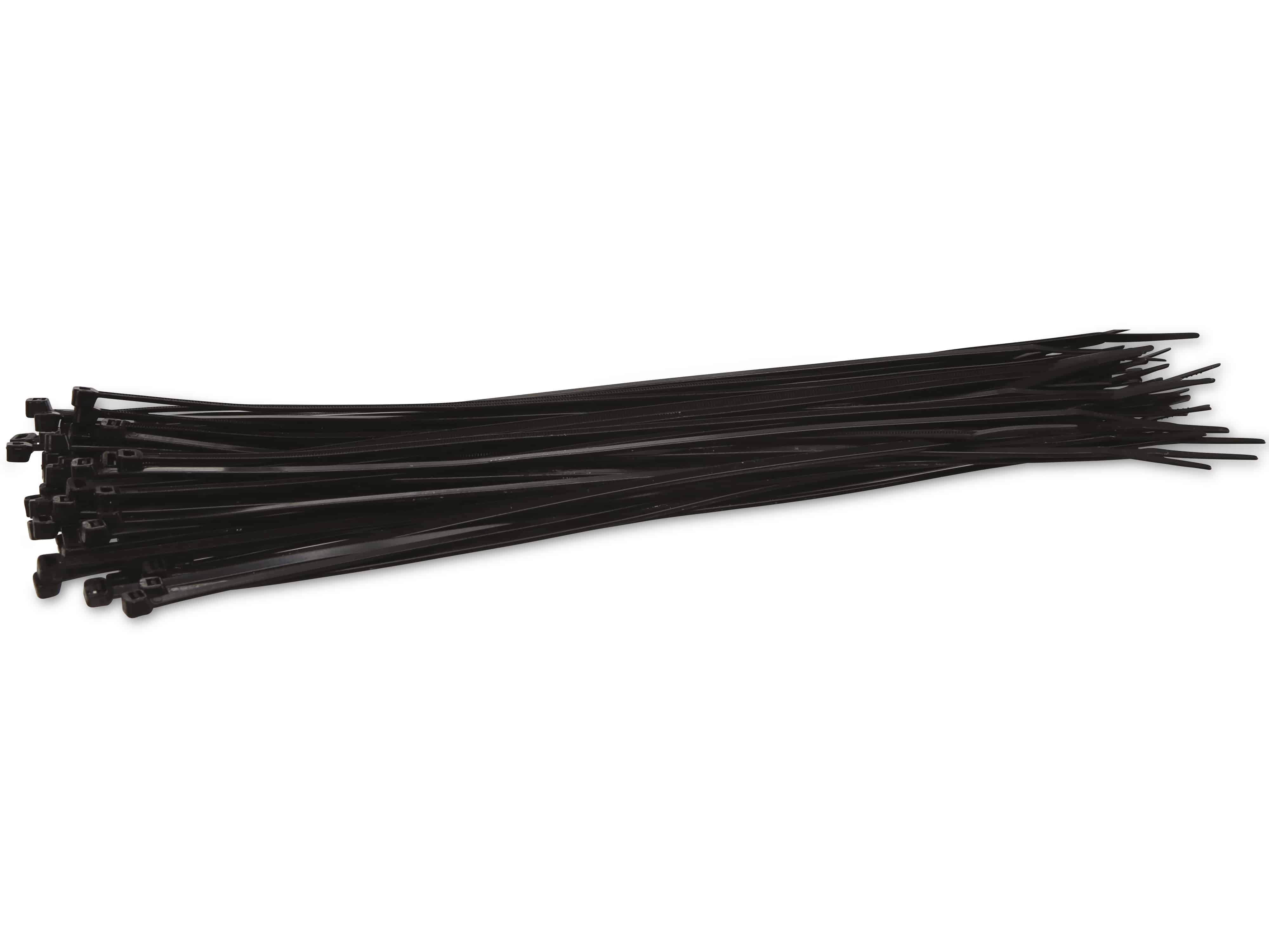 KSS Kabelbinder-Sortiment Polyamid 6.6, schwarz, 292x3,6, UV-beständig, 100 Stück KSS Kabelbinder-Sortiment Polyamid 6.6, schwarz, 292x3,6, UV-beständig, 100 Stück