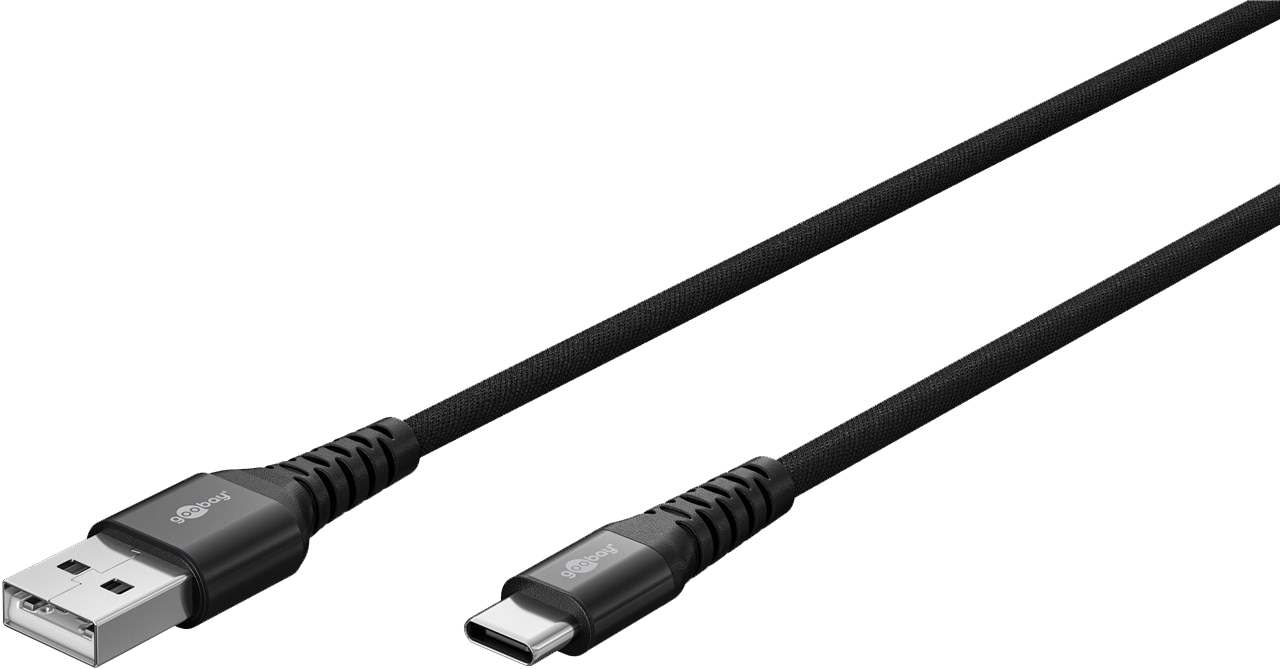 GOOBAY USB 2.0 Kabel 74526 A/C 1,0m schwarz supersoft GOOBAY USB 2.0 Kabel 74526 A/C 1,0m schwarz supersoft