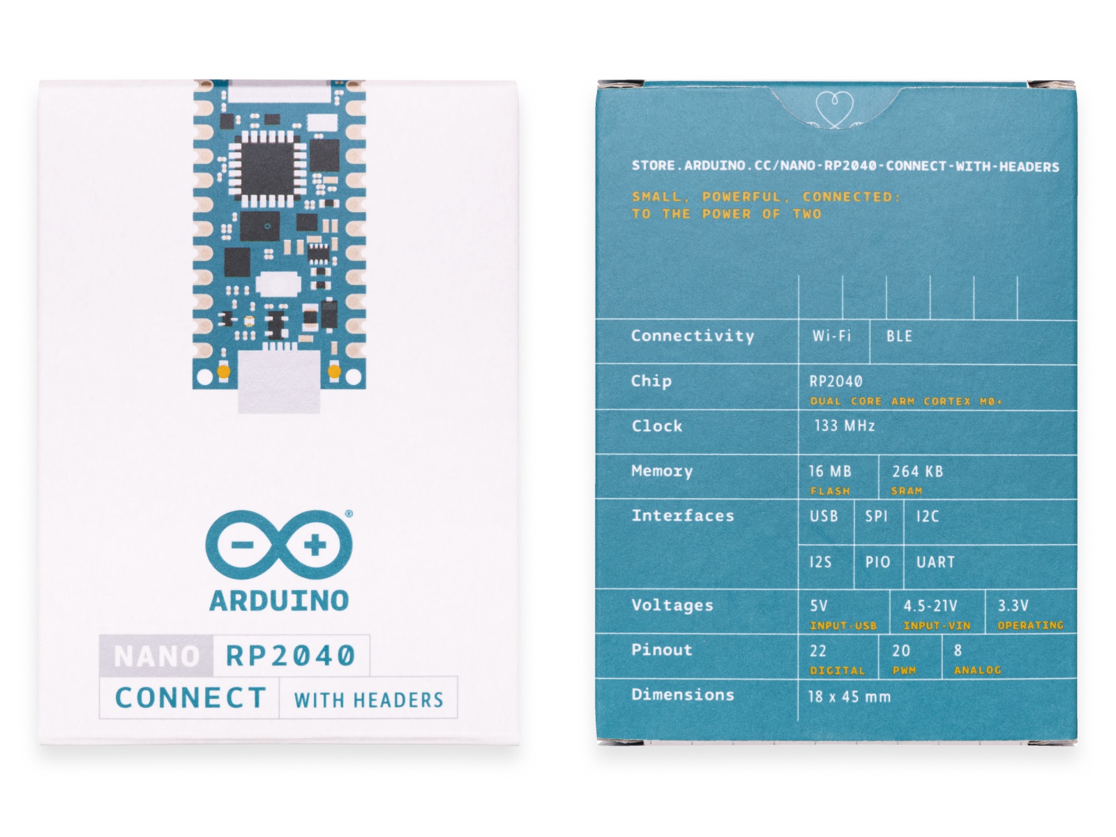 ARDUINO ® Board NANO RP2040 CONNECT without headers