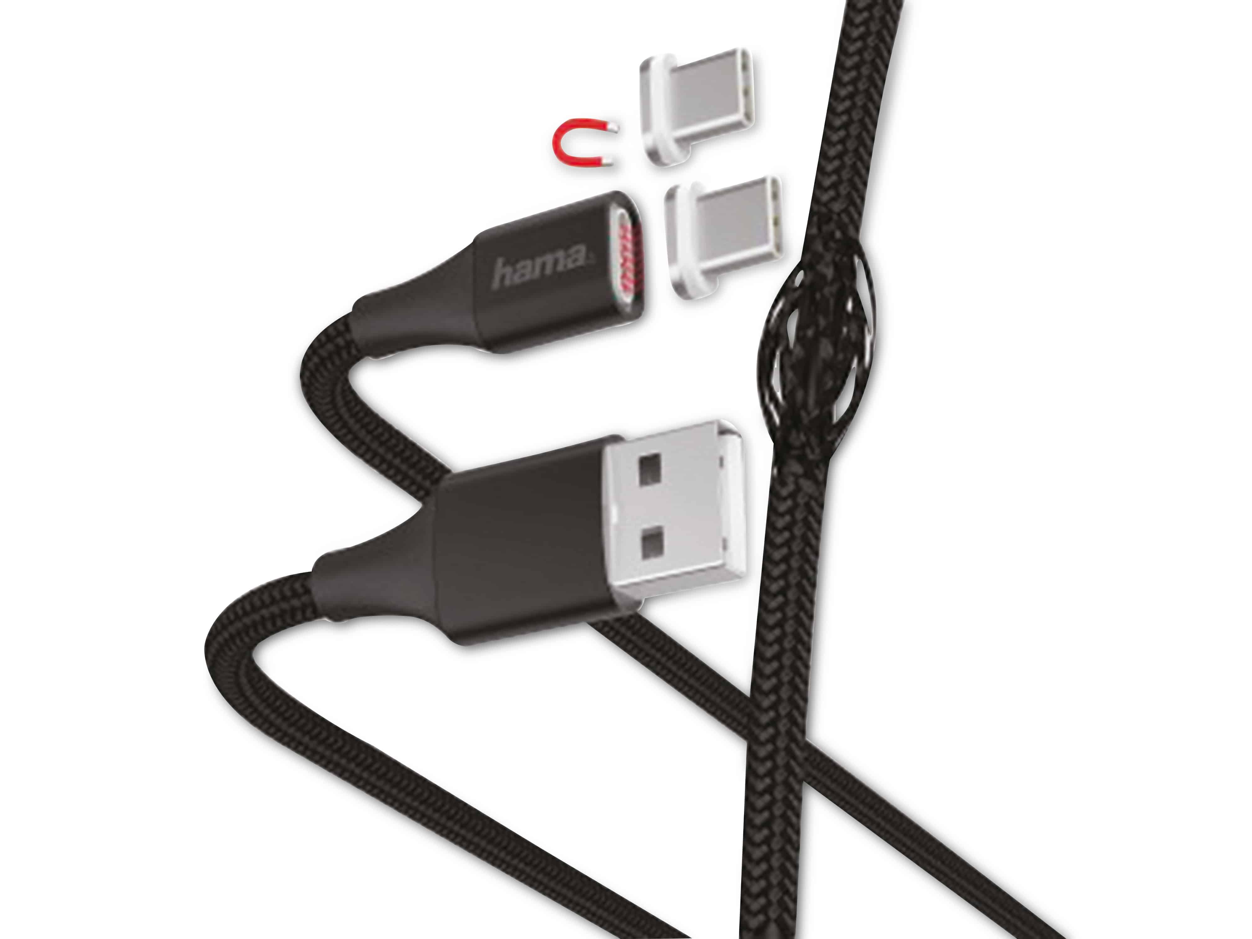 USB-C Kabel HAMA 178374, 1m, schwarz, magnetisch USB-C Kabel HAMA 178374, 1m, schwarz, magnetisch