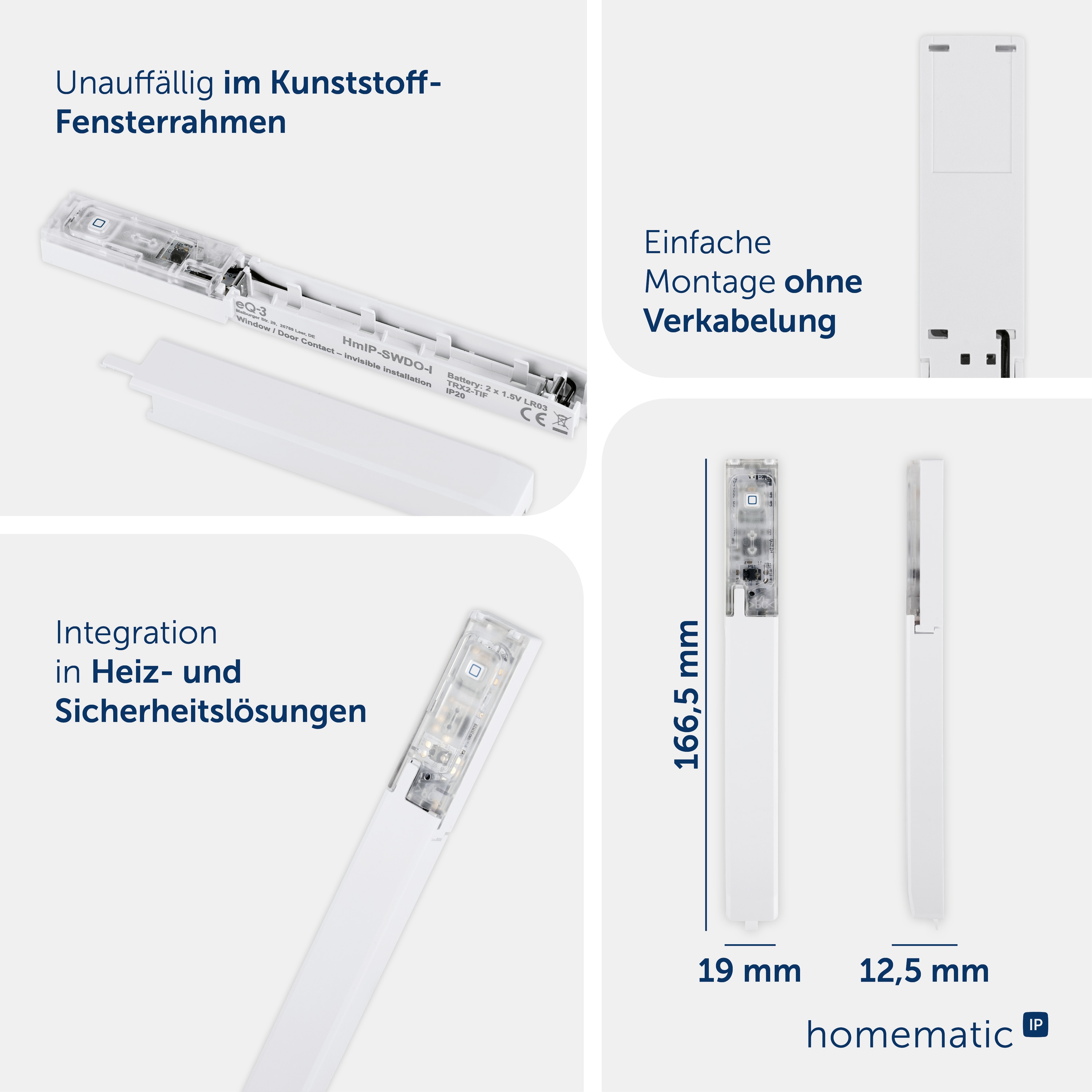 HOMEMATIC IP Smart Home 151039A0, Fenster- und Türkontakt, verdeckter Einbau HOMEMATIC IP Smart Home 151039A0, Fenster- und Türkontakt, verdeckter Einbau