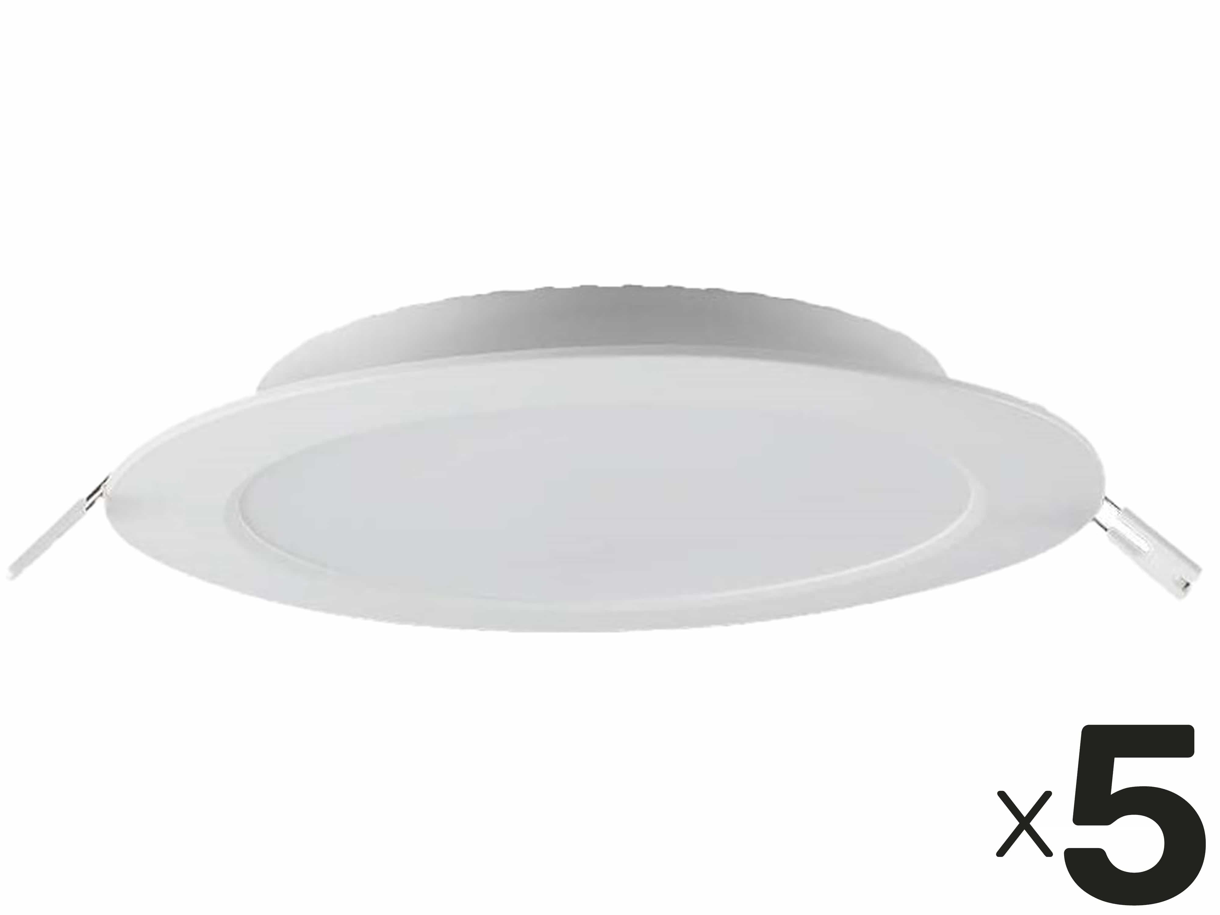 V-TAC LED-Einbauleuchte VT-61012, EEK: F, 12 W, 1200 lm, 3000 K, 5 Stück V-TAC LED-Einbauleuchte VT-61012, EEK: F, 12 W, 1200 lm, 3000 K, 5 Stück