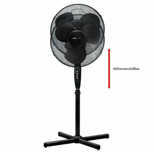 CLATRONIC Standventilator VL 3603 S, Ø 40cm, schwarz, 3 Stufen, 50 W