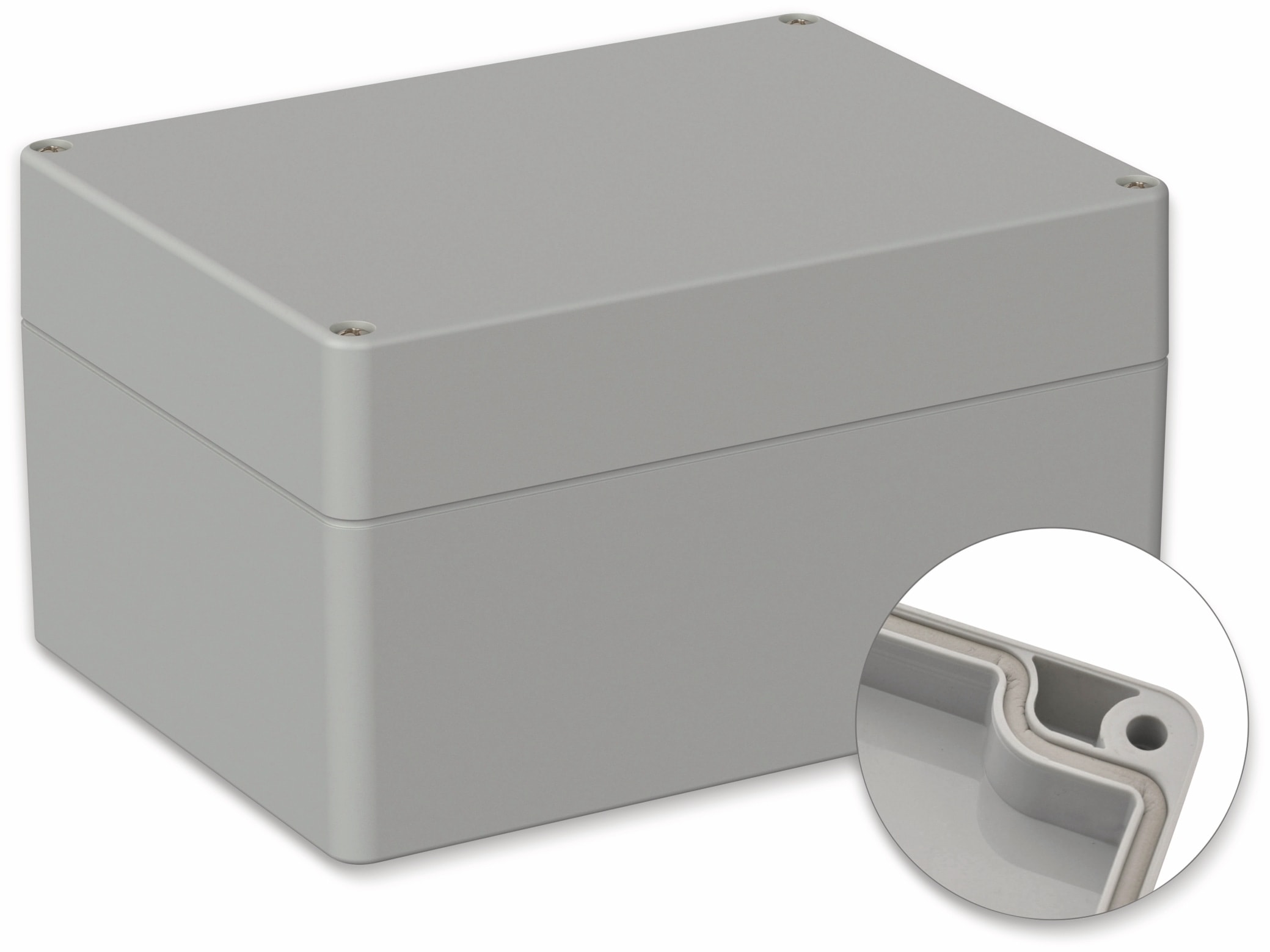 POLLIN, Polycarbonat Gehäuse, 160 x 120 x 90 mm, IP66, Lichtgrau POLLIN, Polycarbonat Gehäuse, 160 x 120 x 90 mm, IP66, Lichtgrau