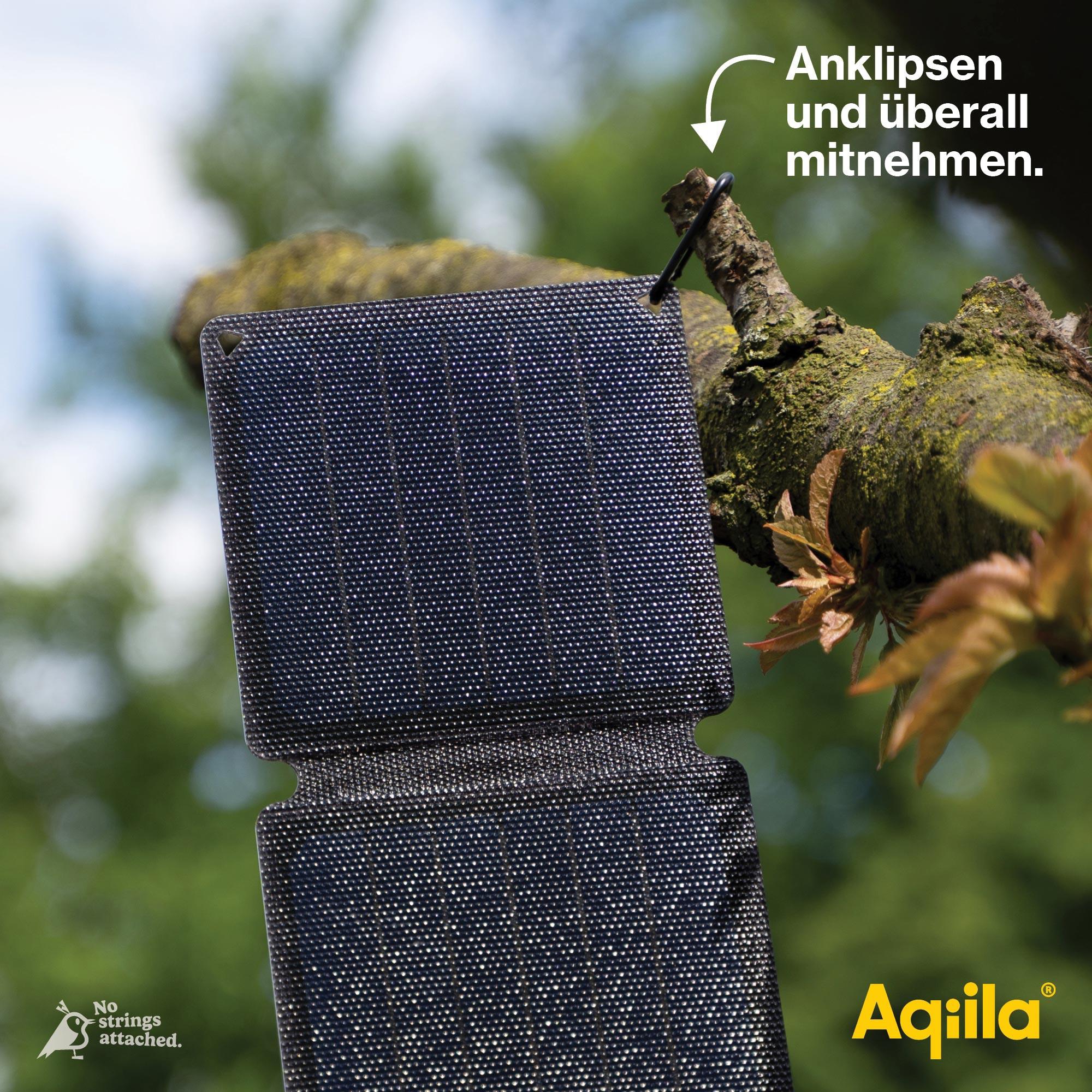AQIILA Solarpanel Sunbird P21, 21 W, USB-C, schwarz