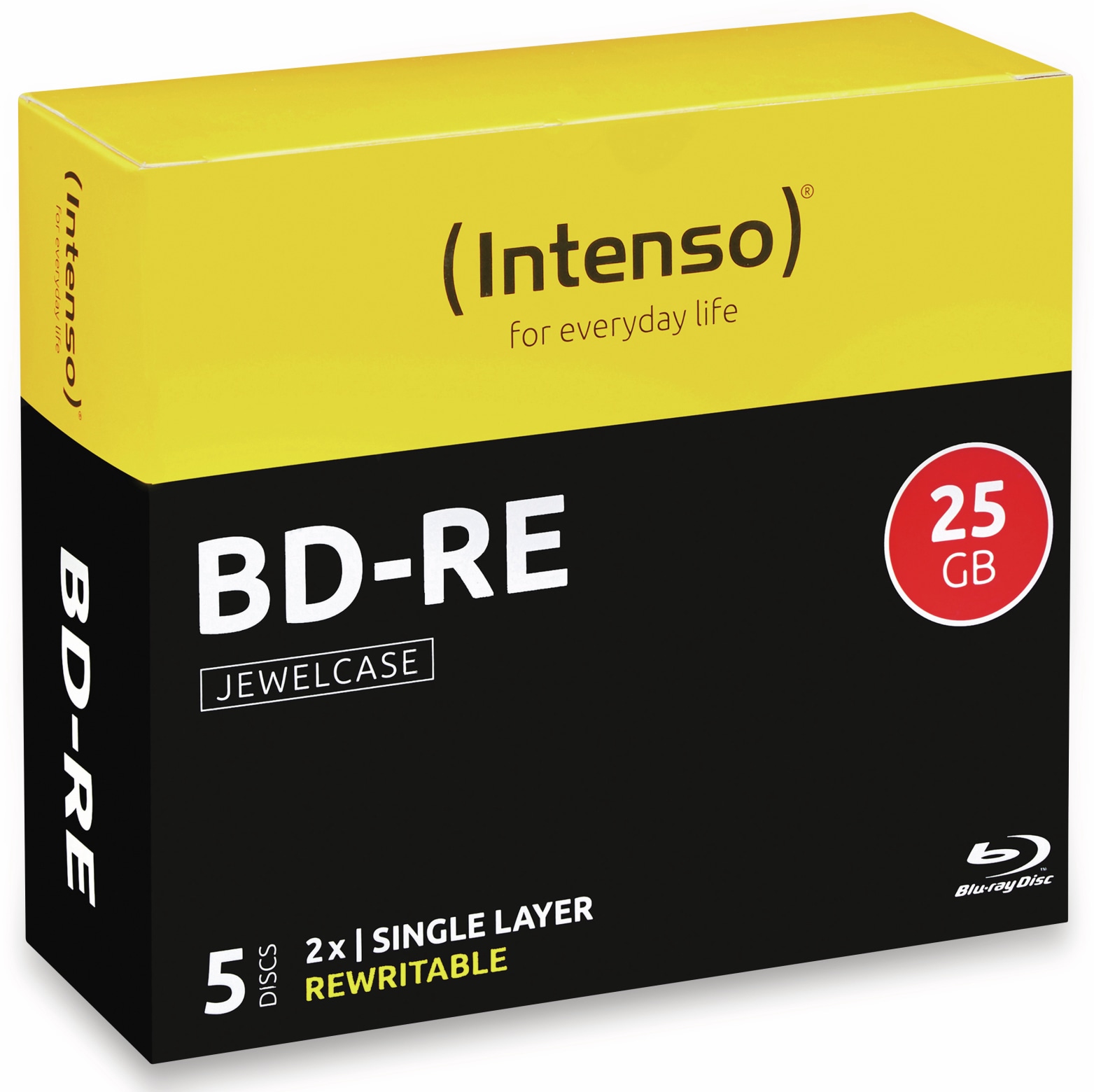 INTENSO Blu-ray Disc BD-R 25 GB, Jewel Case, 5 Stück