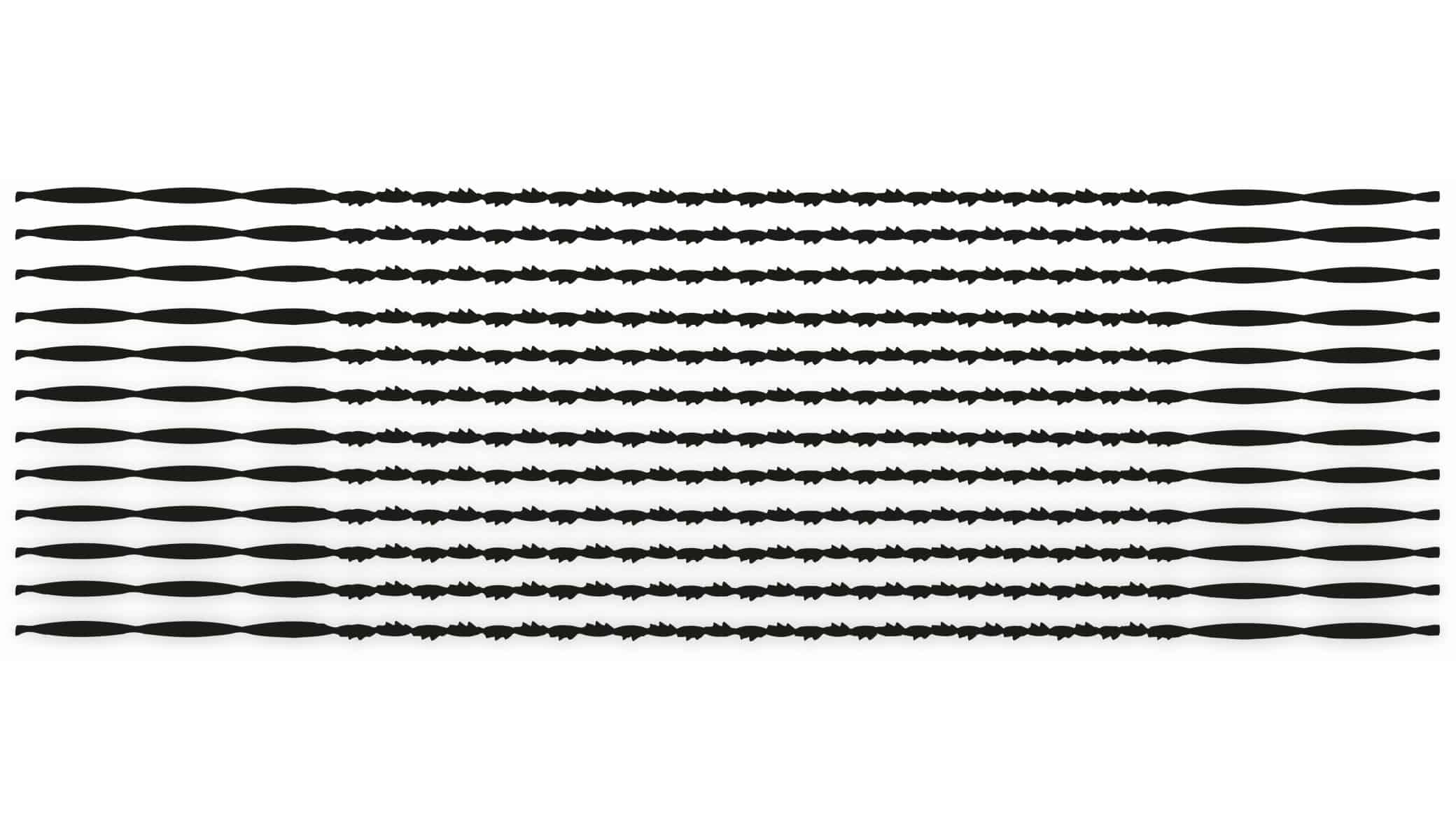 J.HAUNSTETTER Sägeblätter für Laubsäge, ZARSA 80 Rundzahn, Nr. 3, 12 Stück