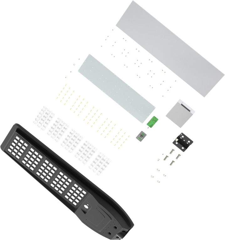 LUXULA Solar LED-Straßenleuchte, 100 W, 1200 lm, 6500 K, mit PIR Sensor LUXULA Solar LED-Straßenleuchte, 100 W, 1200 lm, 6500 K, mit PIR Sensor