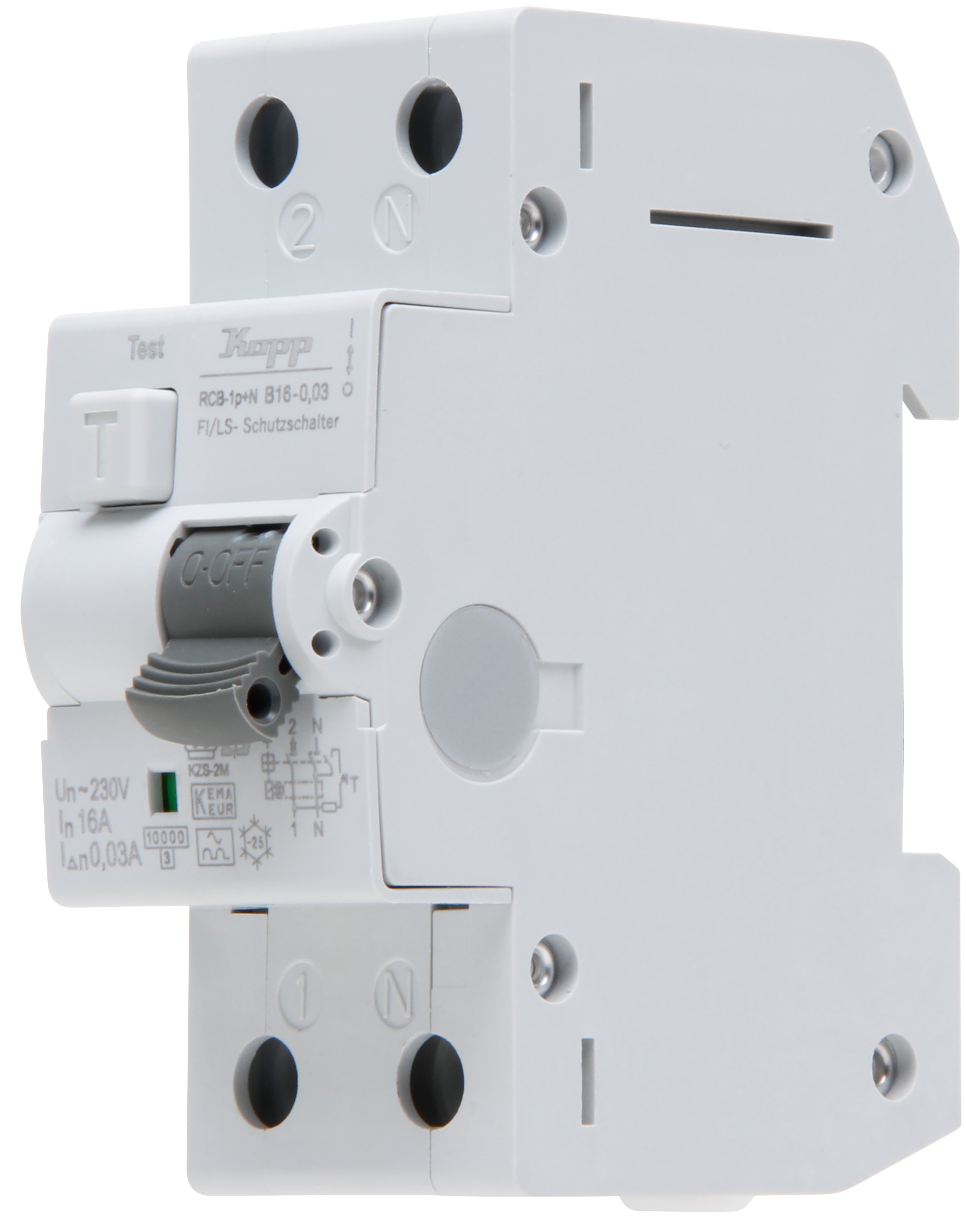 KOPP FI/LS-Schutzschalter, 16A, 1p+N Char. B, 0,03A, Typ A