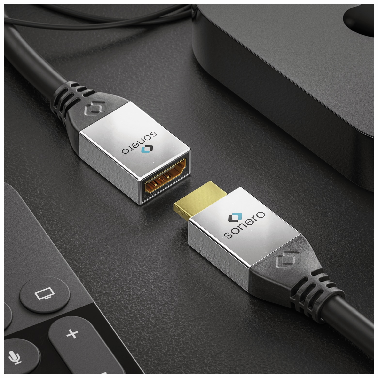 SONERO HDMI-Adapter Metallstecker, 0,25 m, micro-Stecker/Kupplung SONERO HDMI-Adapter Metallstecker, 0,25 m, micro-Stecker/Kupplung