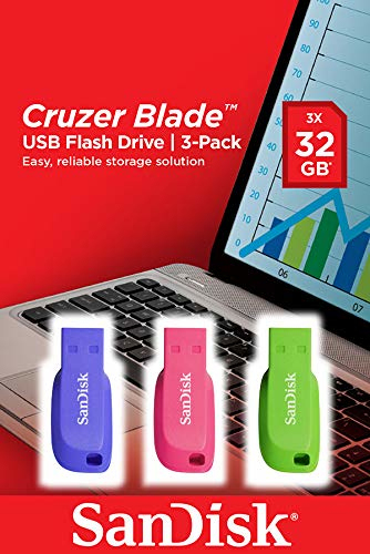 SANDISK USB 2.0 Stick Cruzer Blade 32GB 3er-Pack