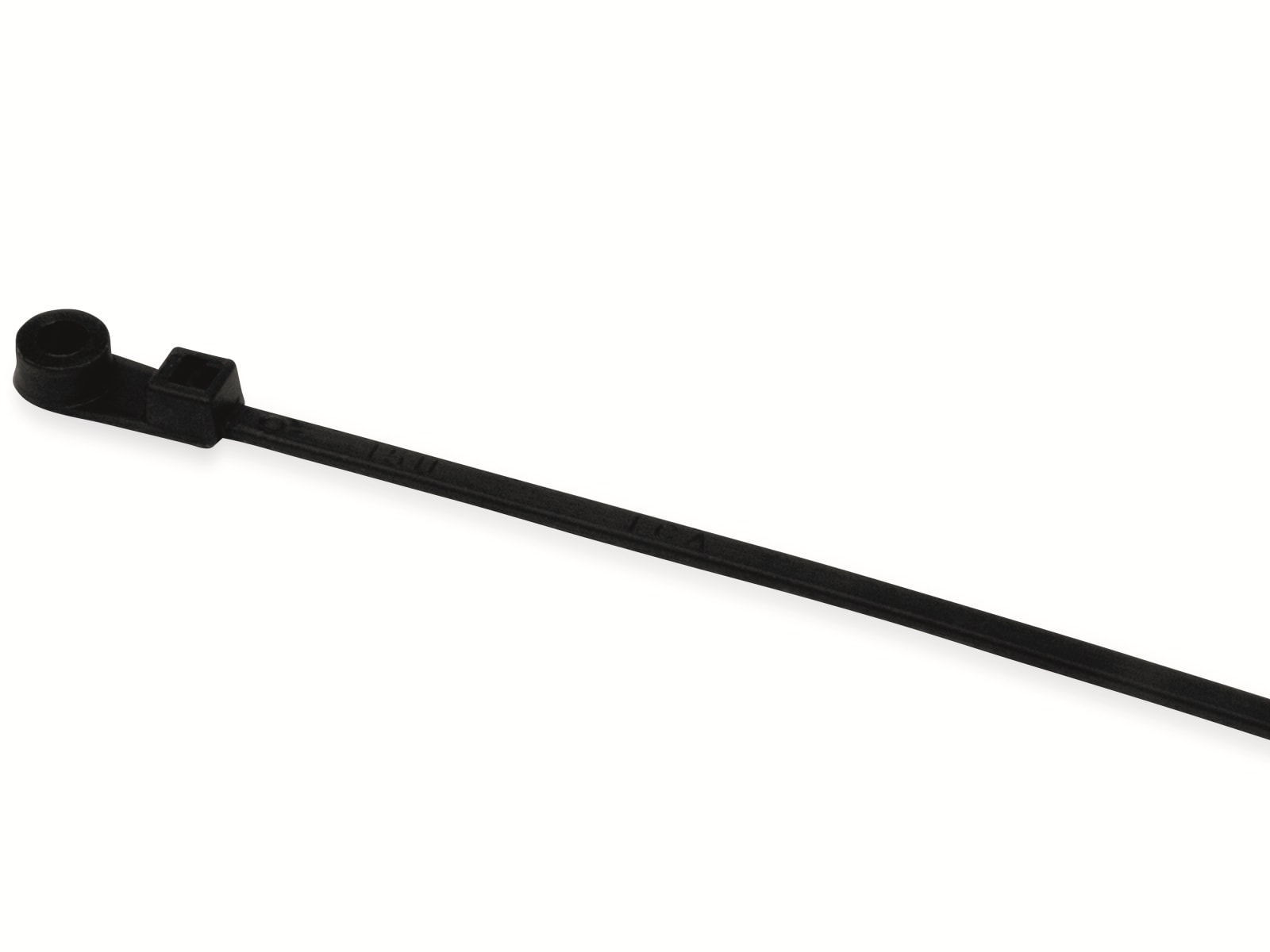 HELLERMANNTYTON Kabelbinder mit Befestigungselement, 113-01810, 110x2, schwarz, 100 Stück