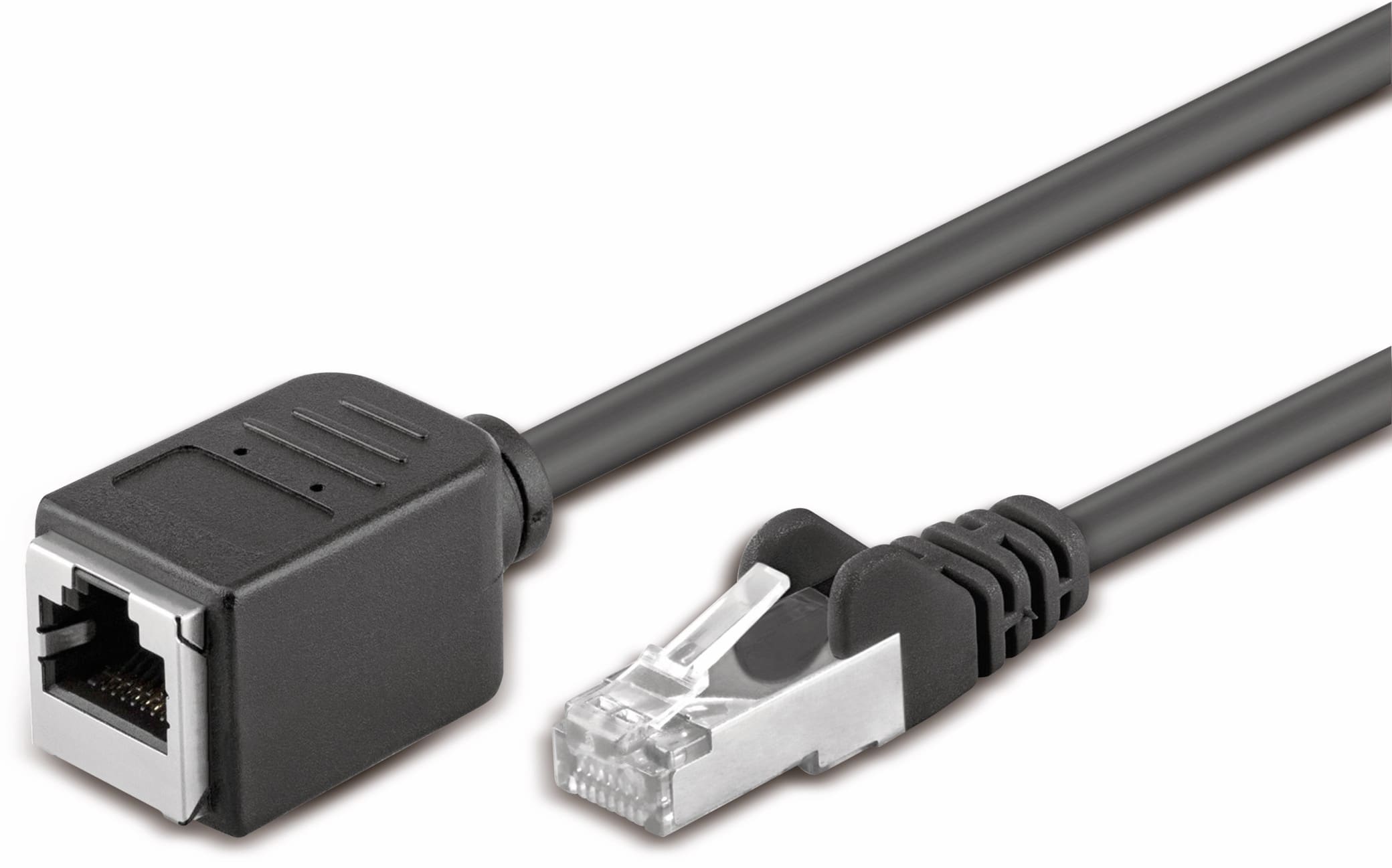 GOOBAY CAT.5e-Verlängerungskabel 91886, F/UTP, 1,0 m, schwarz