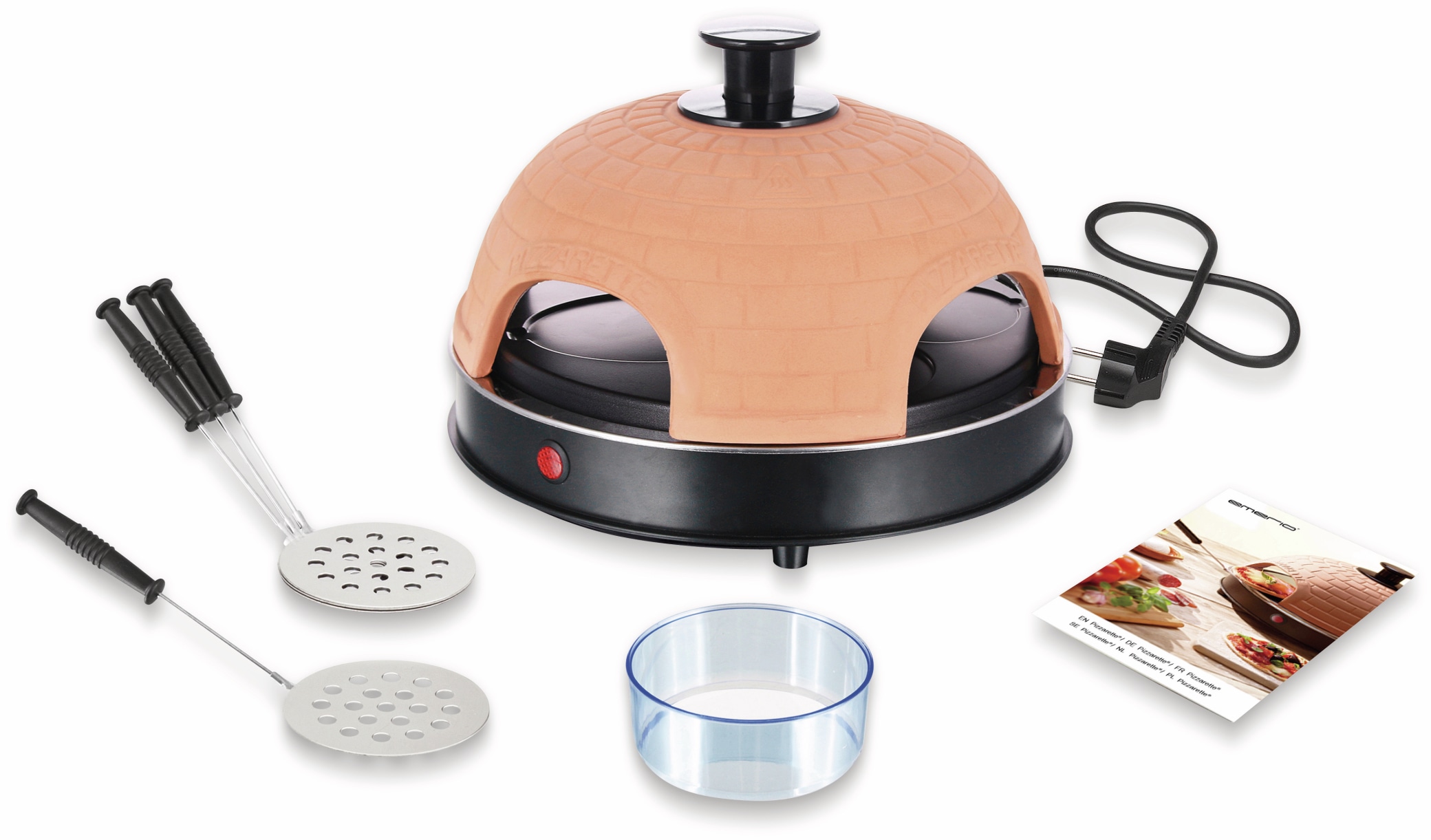 EMERIO Pizzaofen Pizzarette PO-115985, 4 Personen, 900 W