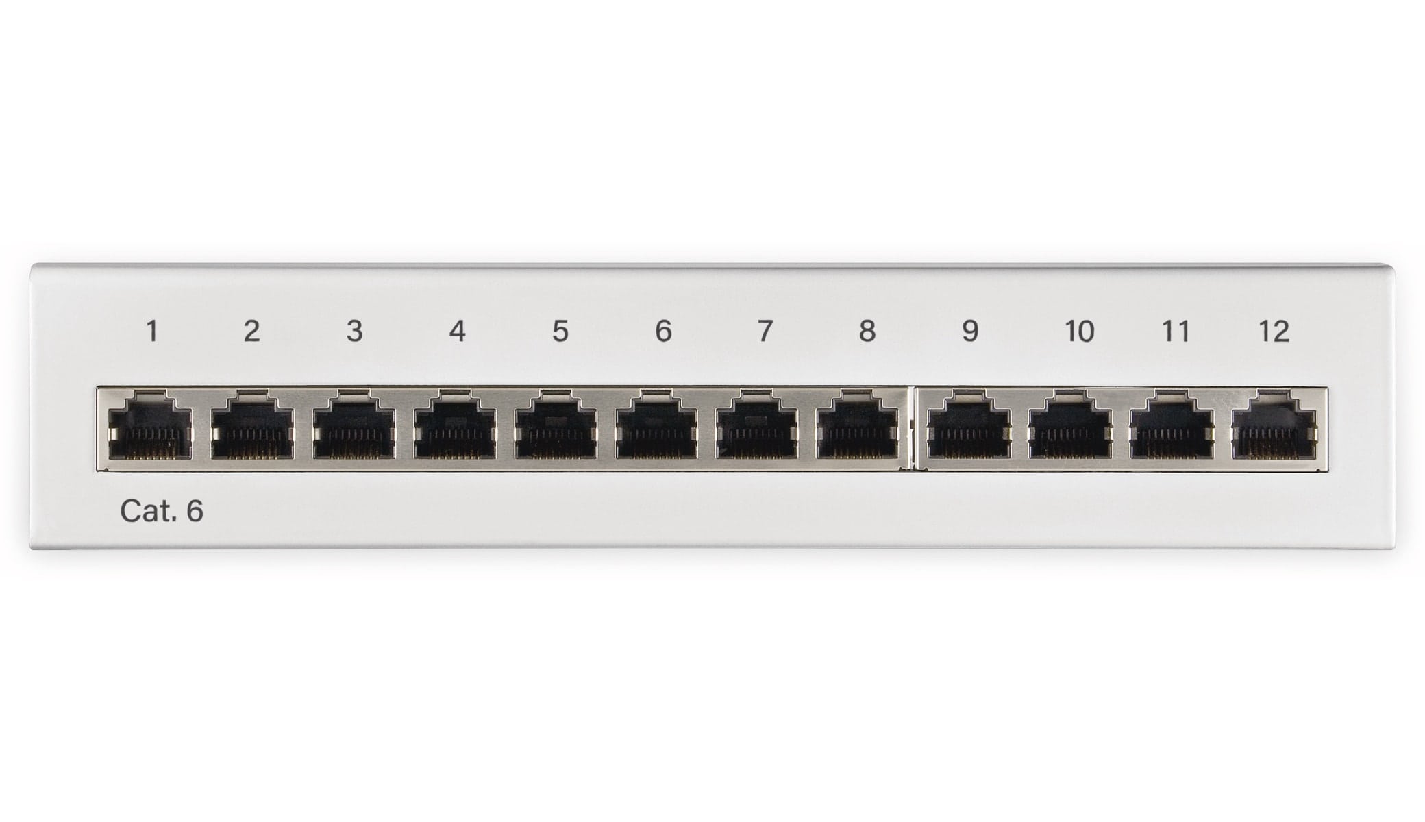 GOOBAY CAT.6 Patchpanel 62070, Mini, 12-fach, STP, weiß GOOBAY CAT.6 Patchpanel 62070, Mini, 12-fach, STP, weiß